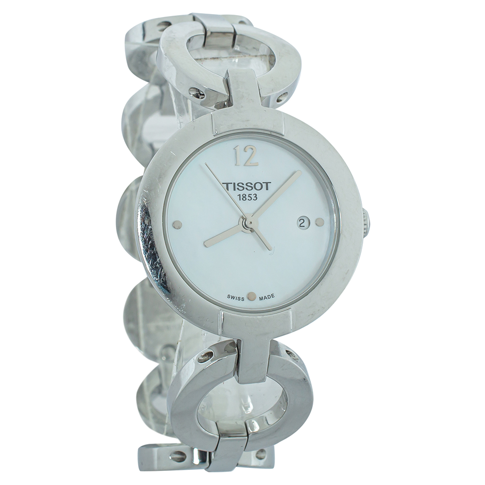 Tissot Mother of Pearl Stainless Steel Pinky T084210A Women's Wristwatch 28 mm