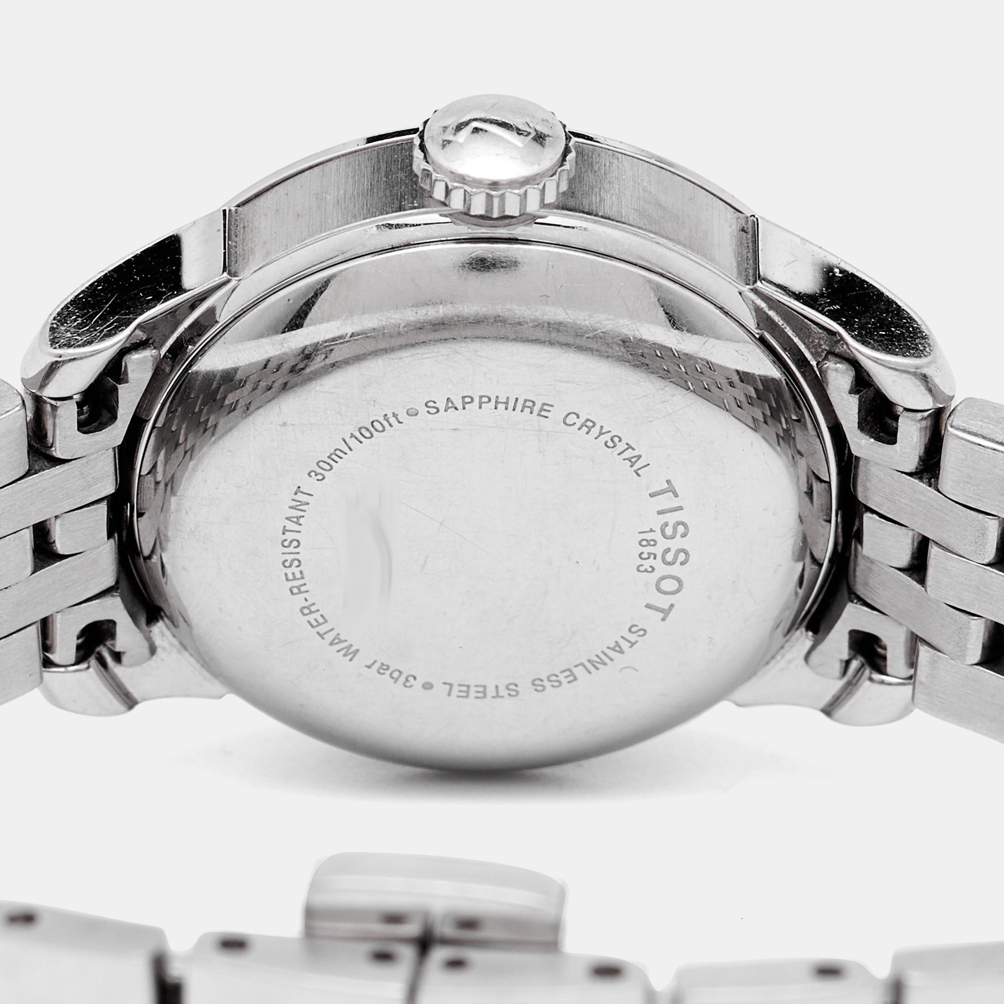Tissot Silver Stainless Steel Le Locle T41.1.183.33 Women's Wristwatch 25.30 Mm