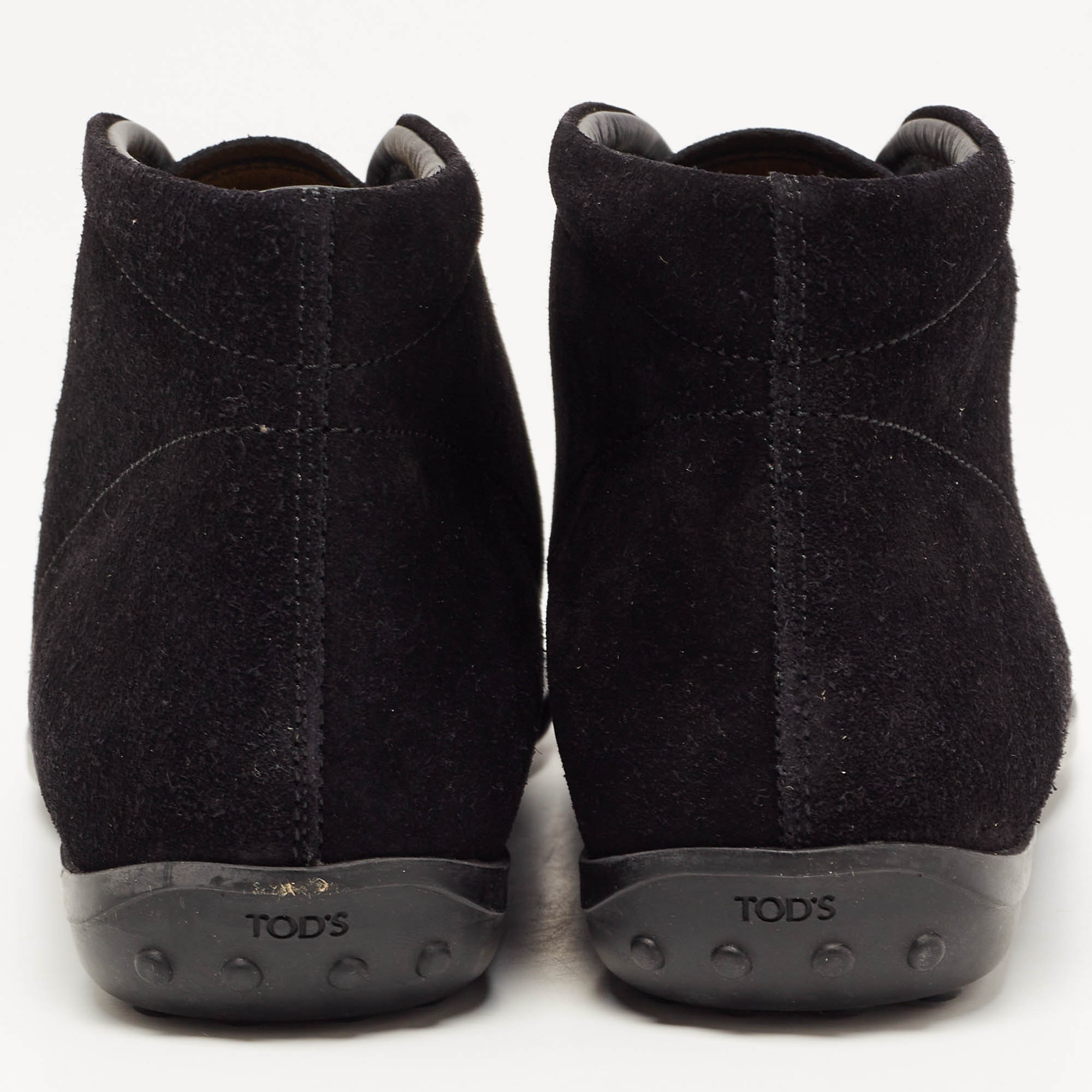 Tod's Black Suede Ankle Length Boots Size 39