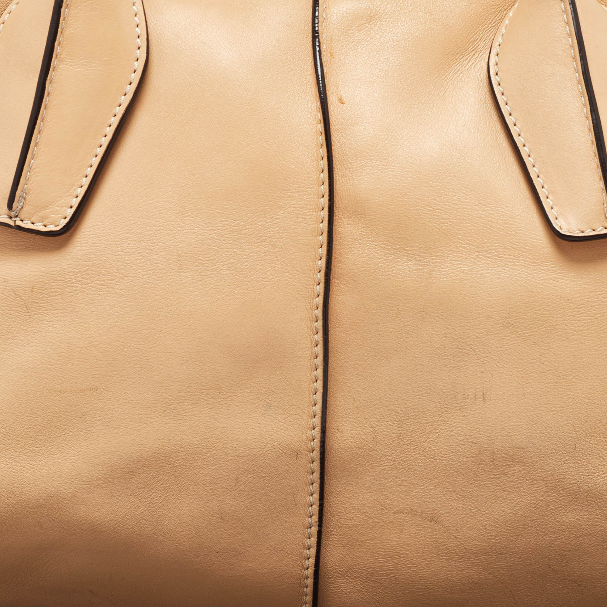 Tod's Beige Leather D Styling Bowler Bag