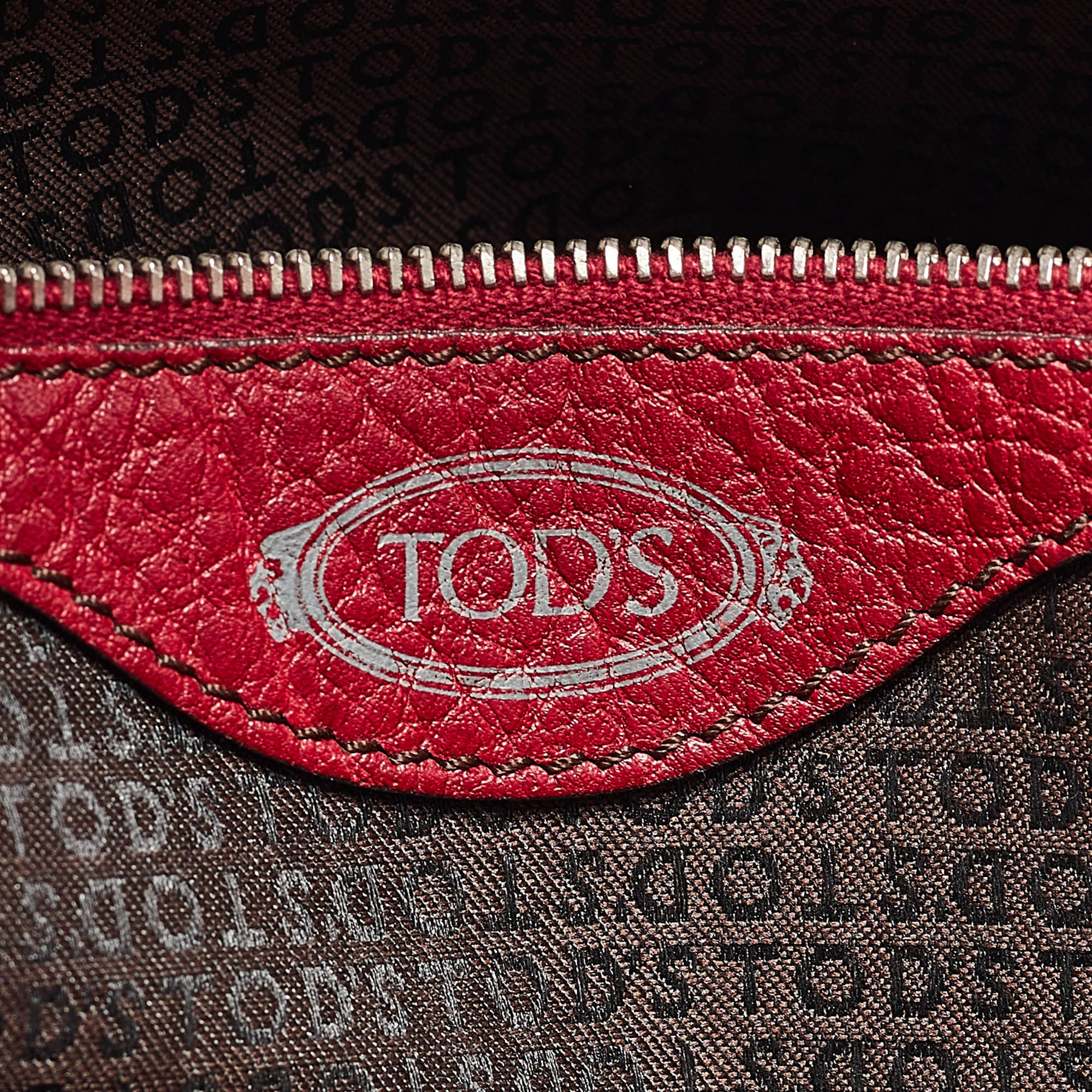 Tod's Red Leather Restyling D Bag Media Tote