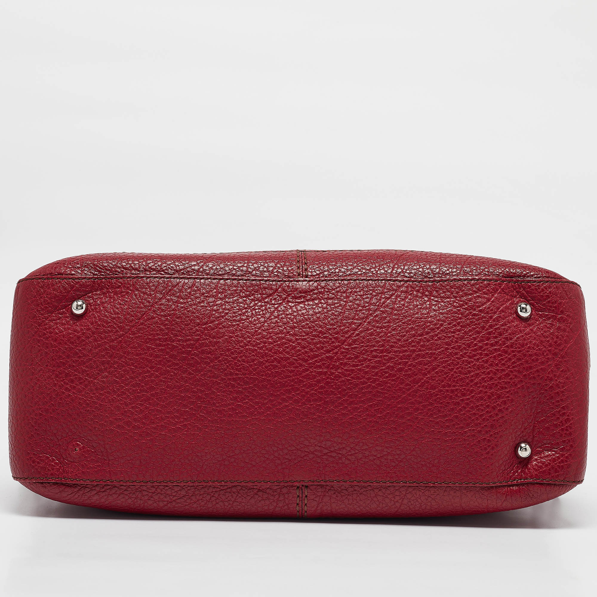 Tod's Red Leather Restyling D Bag Media Tote