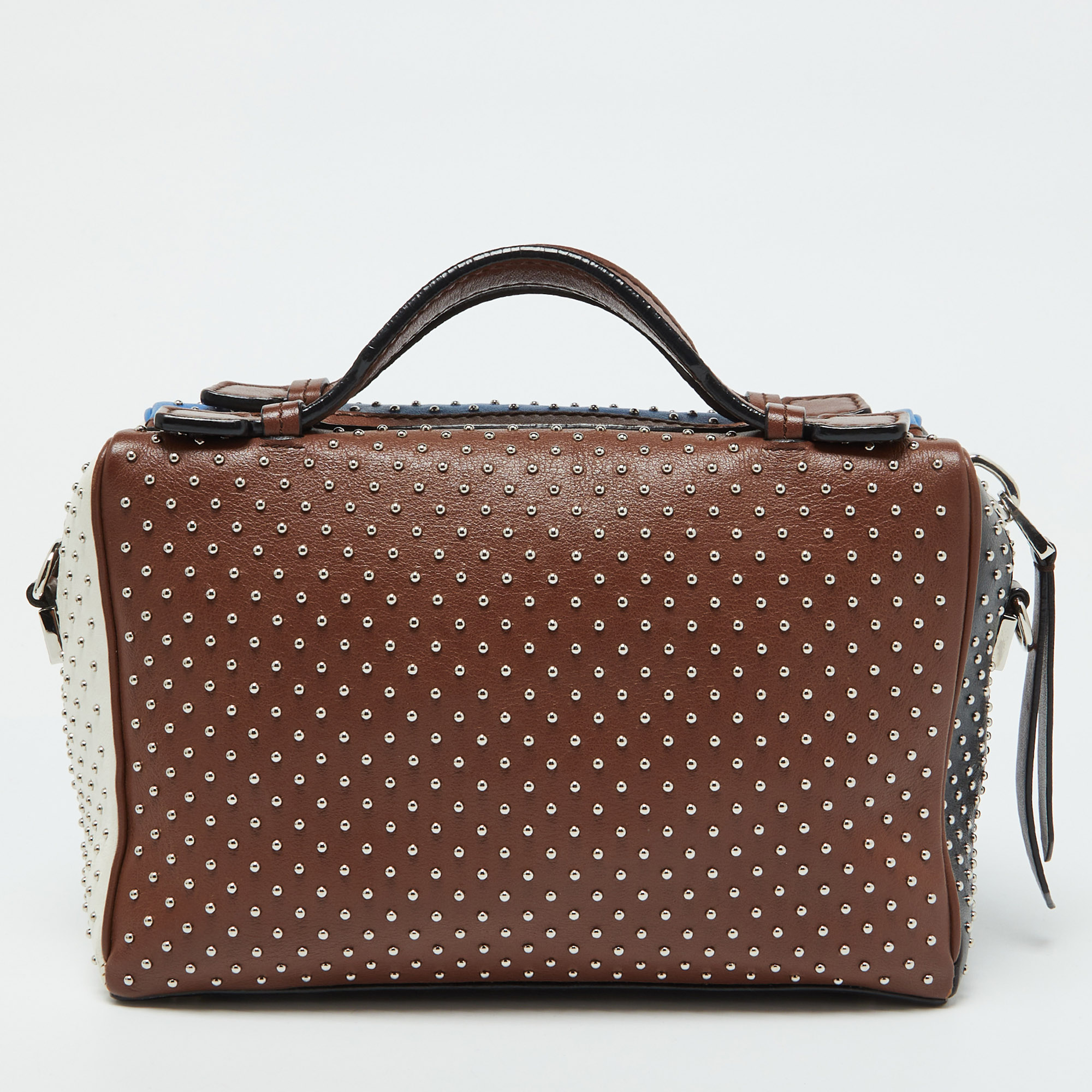 Tod's Multicolor Leather Gommino Studded Bowling Bag