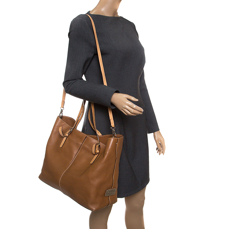 Tod's Brown Leather Grande Shopping Tote