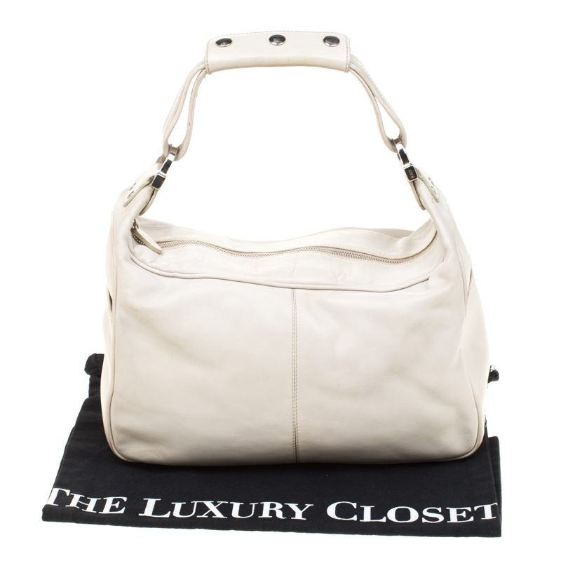 Tod's Off-White Leather Hobo