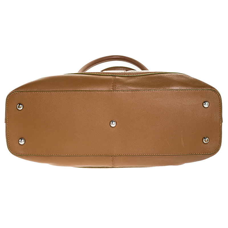 Tod's Tan Leather Buckle Satchel