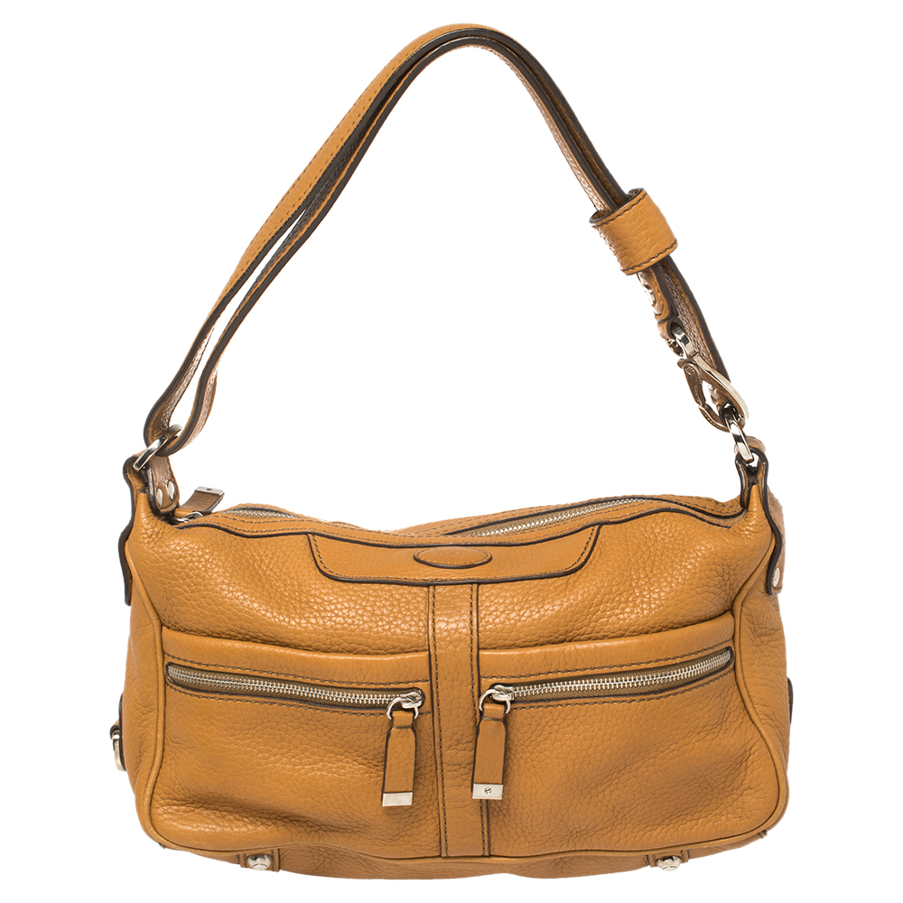 Tod's Tan Leather Miky Satchel