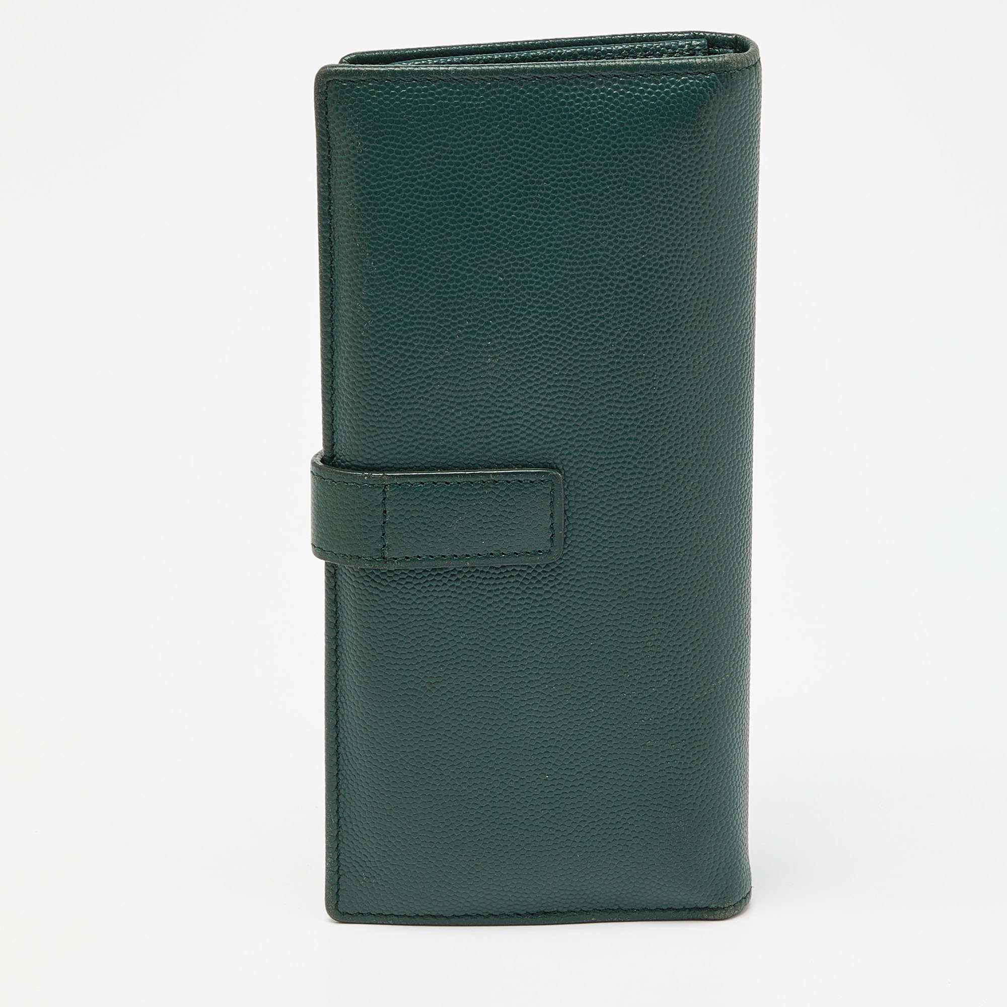 Tod's Green Leather Continental Flap Wallet