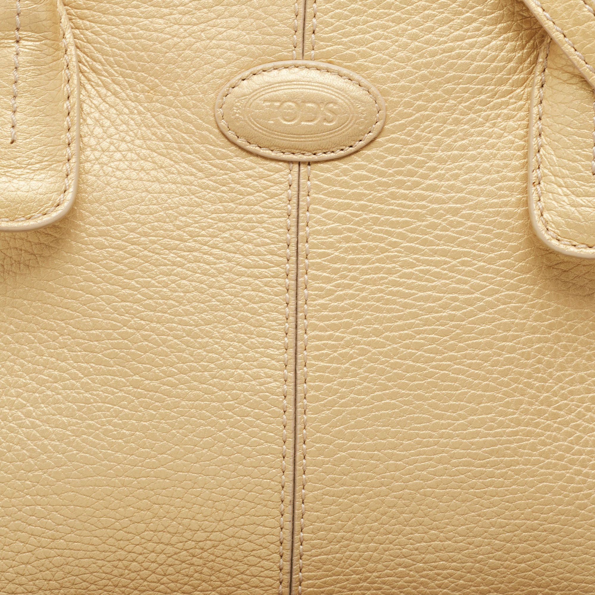 Tod's Gold Leather East/West New Girelli Satchel