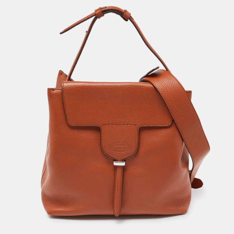 Tod's brown leather joy top handle bag