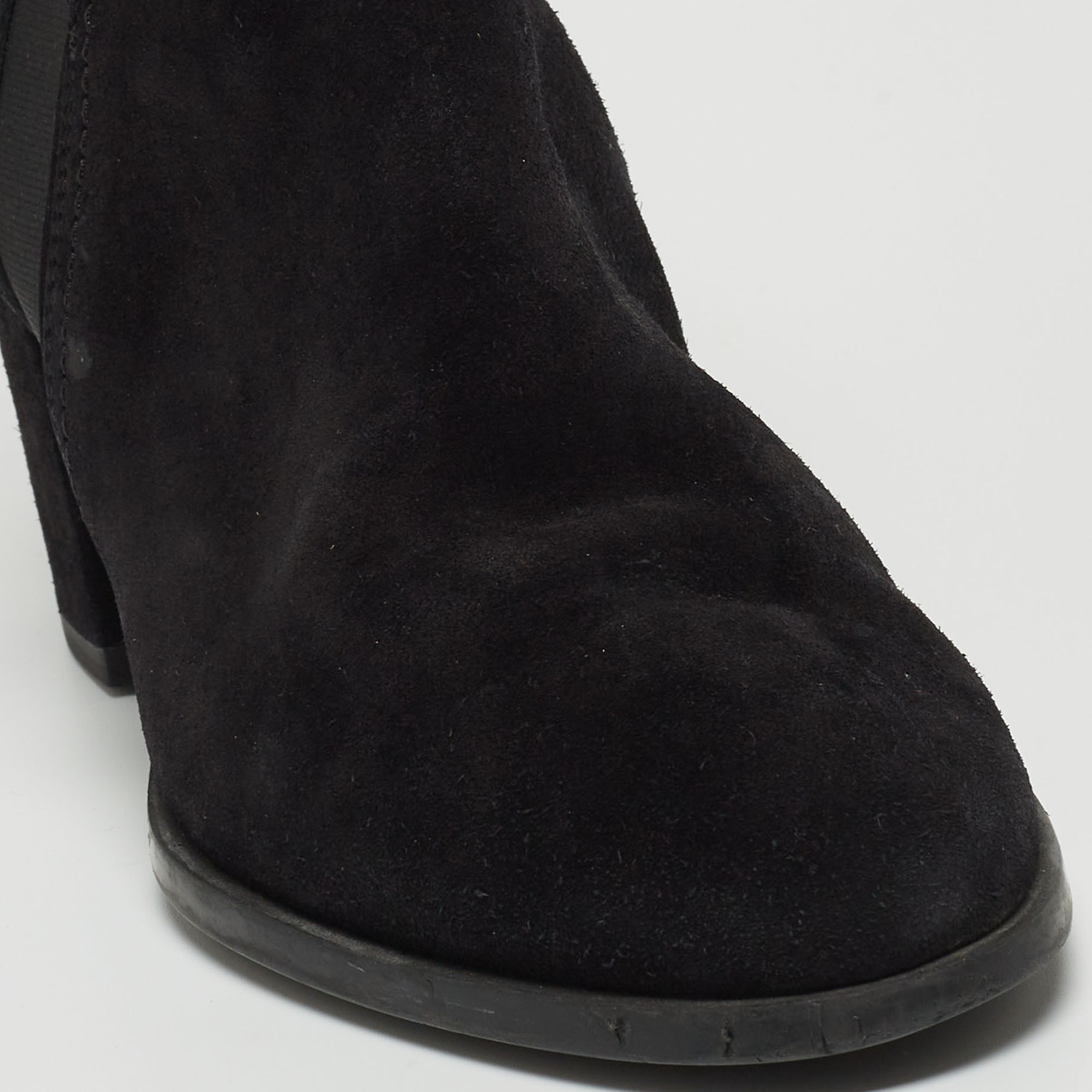 Tod's Black Suede Ankle Boots Size 40