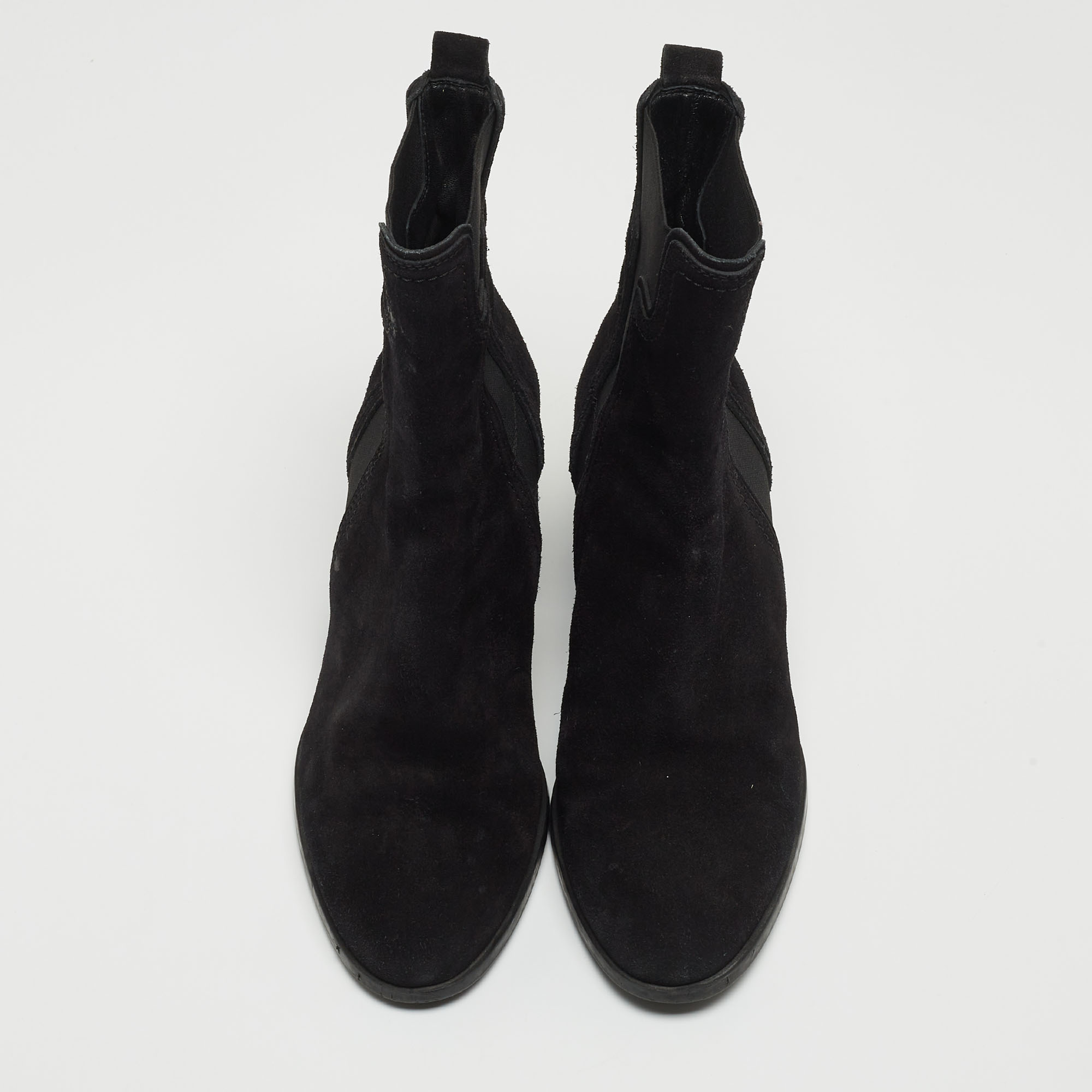 Tod's Black Suede Ankle Boots Size 40