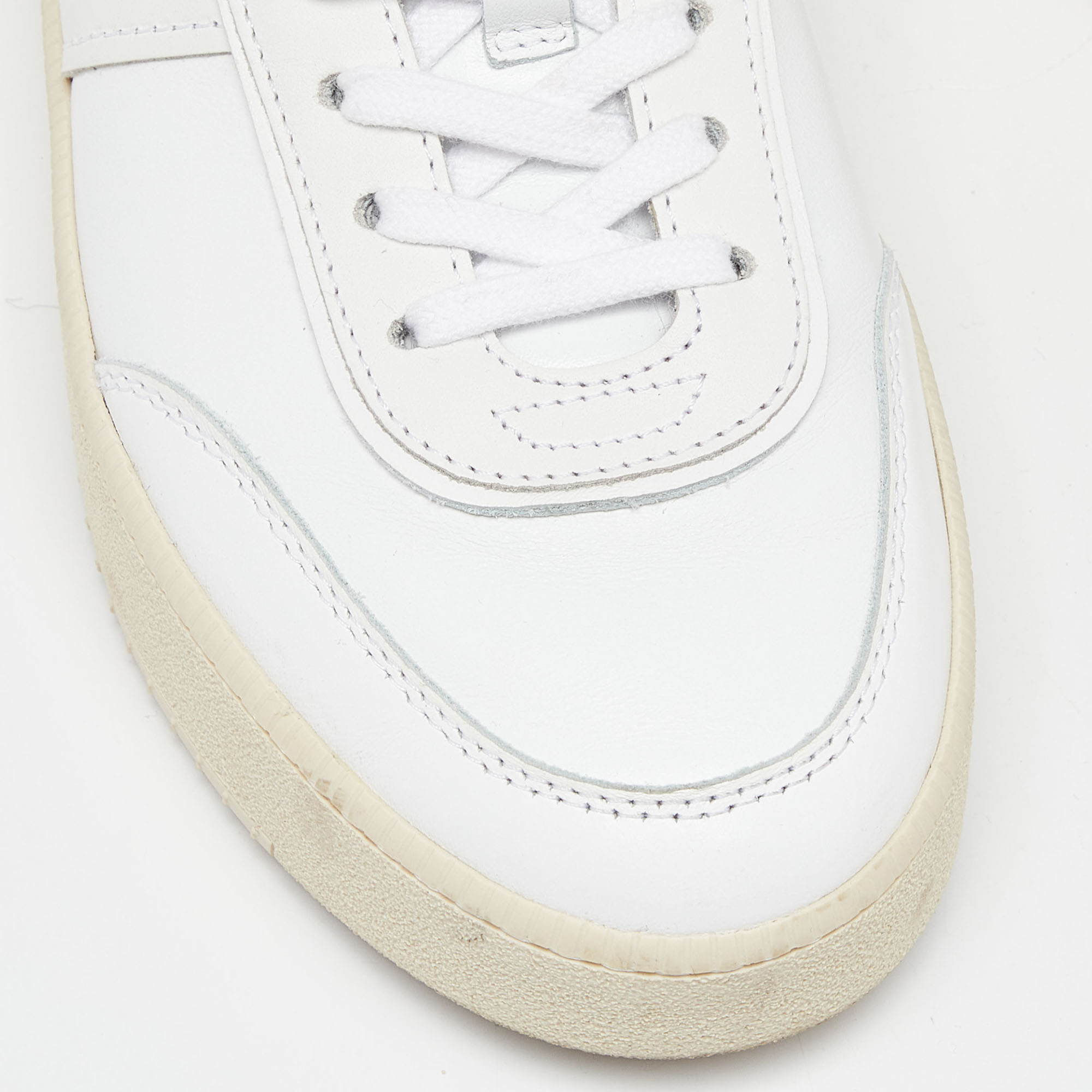 Tod's White Leather Lace Up Sneakers Size 39