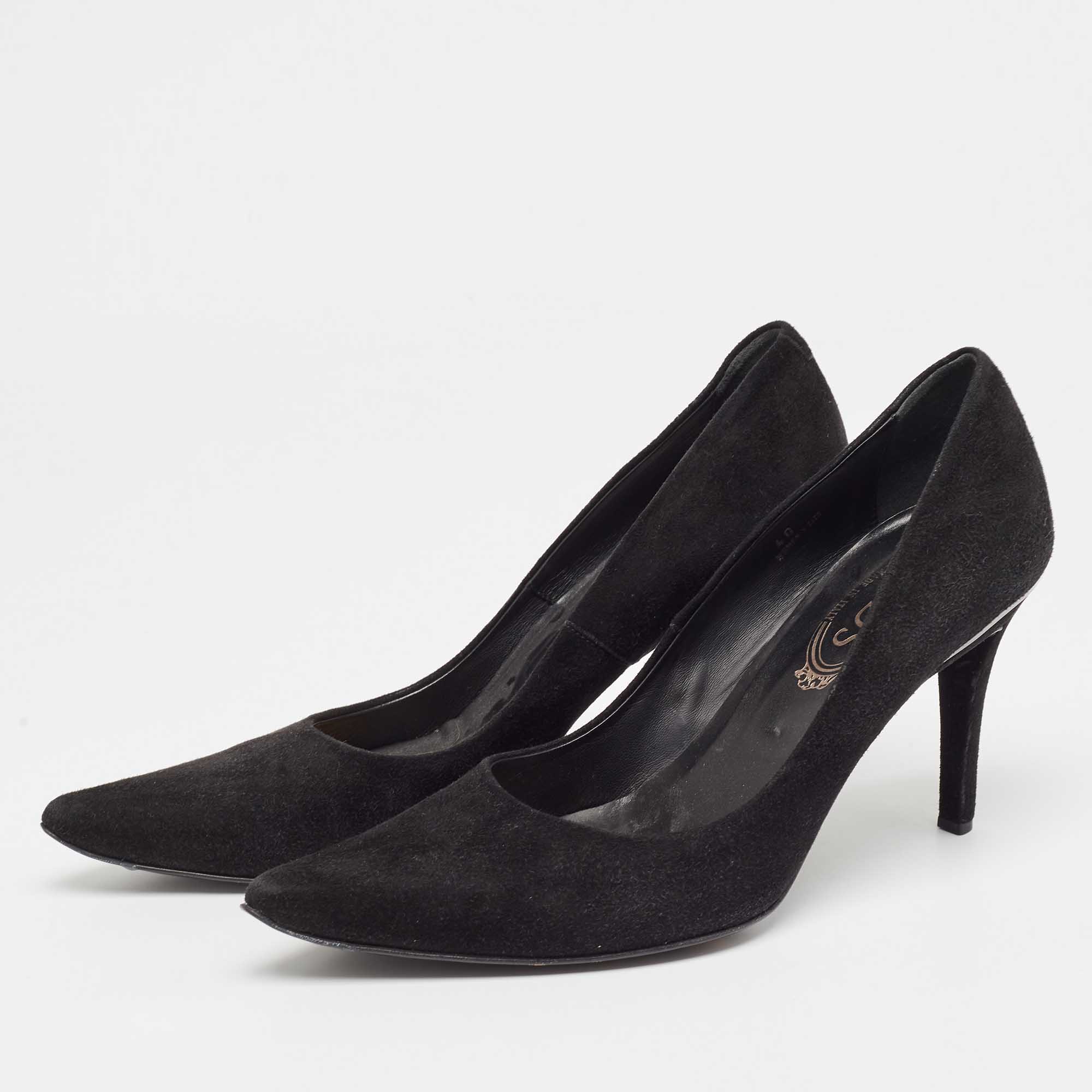 Tod's Black Suede Pointed Toe Pumps Size 40