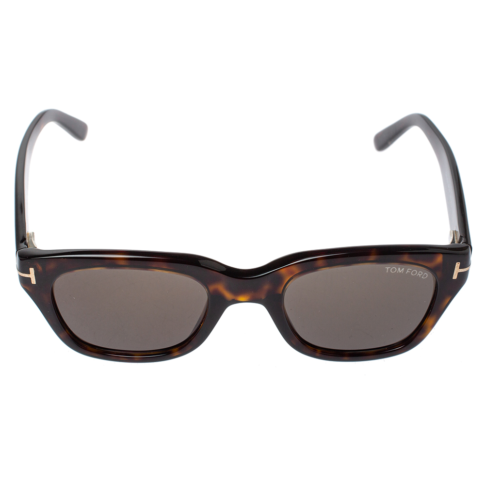 

Tom Ford Brown Tortoise Snowdon Wayfarer Sunglasses