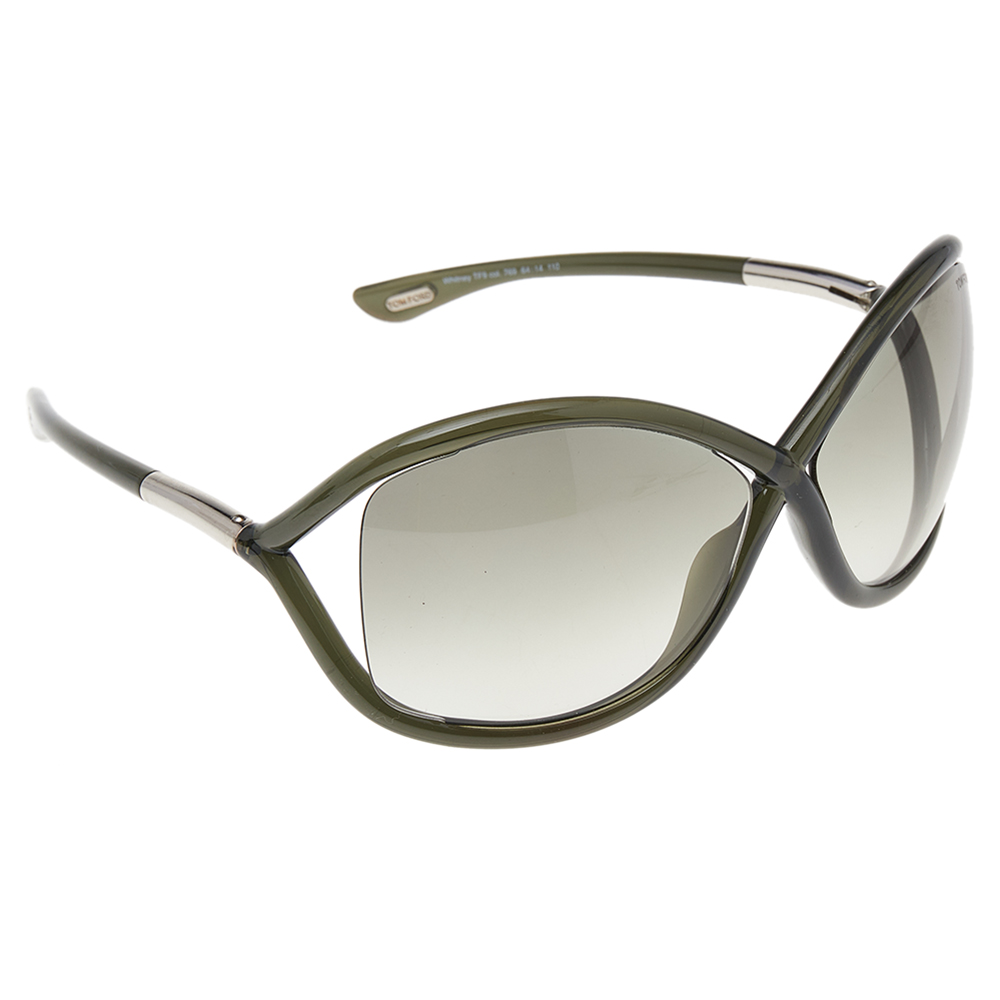 Tom Ford Green/Green Gradient TF9 Whitney Sunglasses