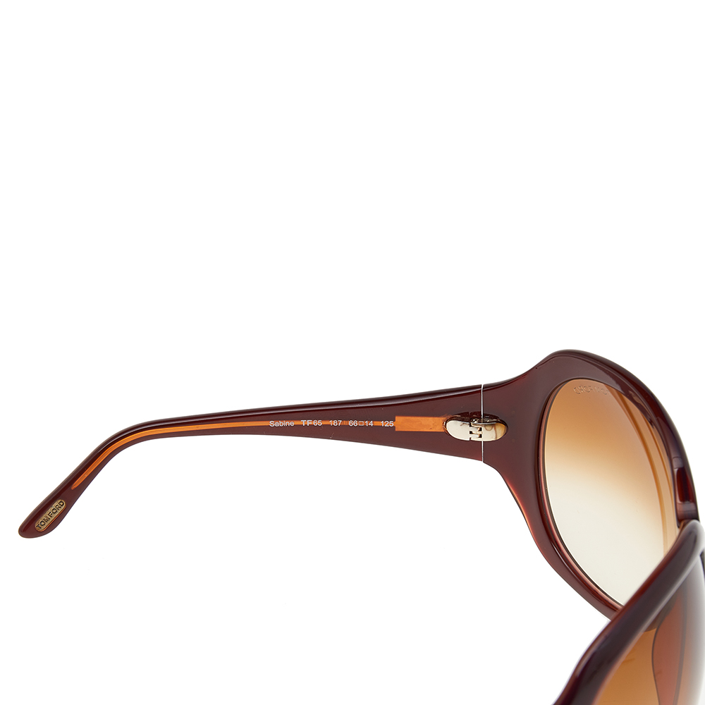 Tom Ford Purple/Brown Gradient TF65 Sabine Sunglasses