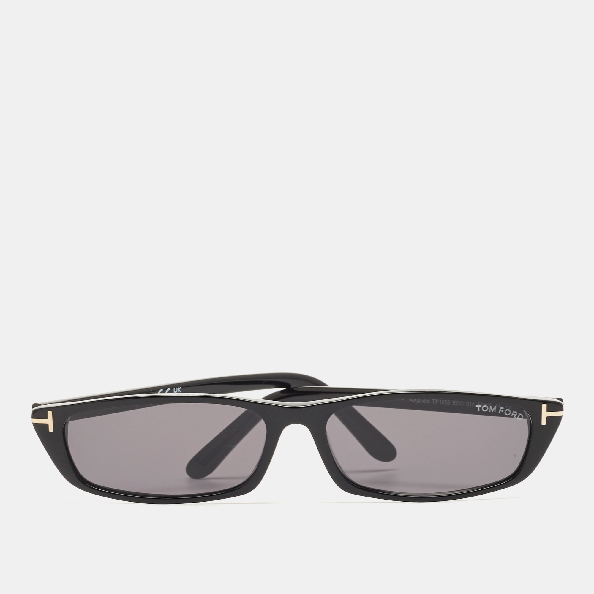 Tom Ford Black Acetate TF1058 Rectangular Sunglasses