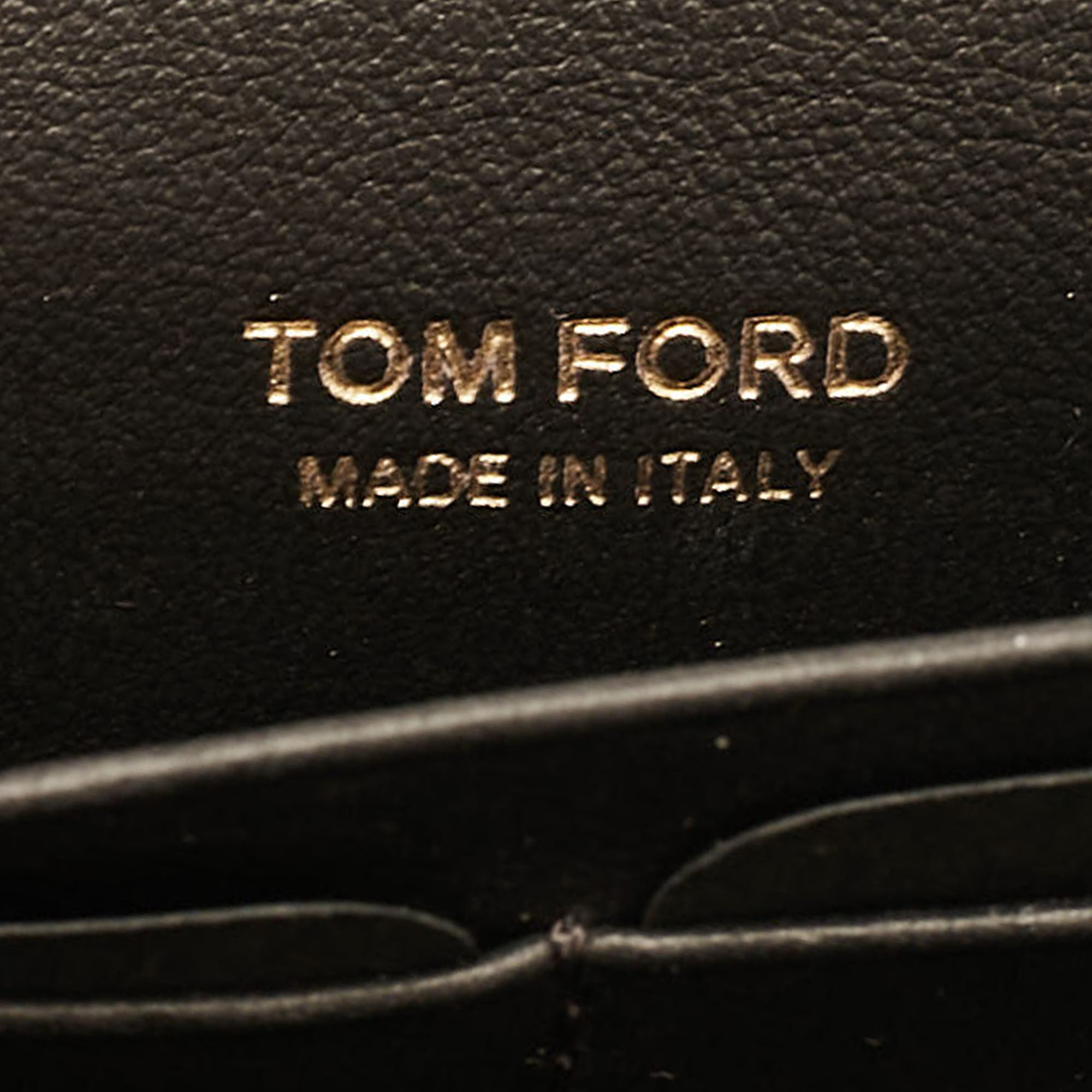 Tom Ford Beige/Black Logo Print Canvas And Leather Flap Wallet On Strap