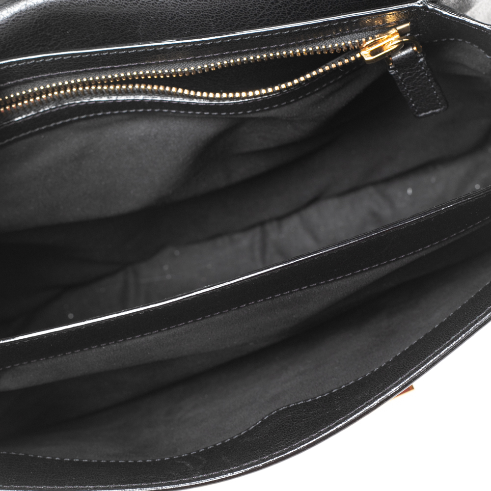 Tom Ford Black Leather Large Natalia Shoulder Bag