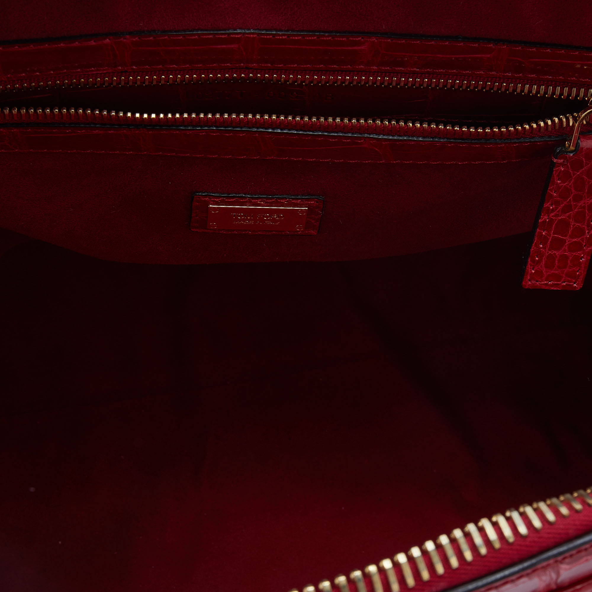 Tom Ford Red Crocodile Leather Tote