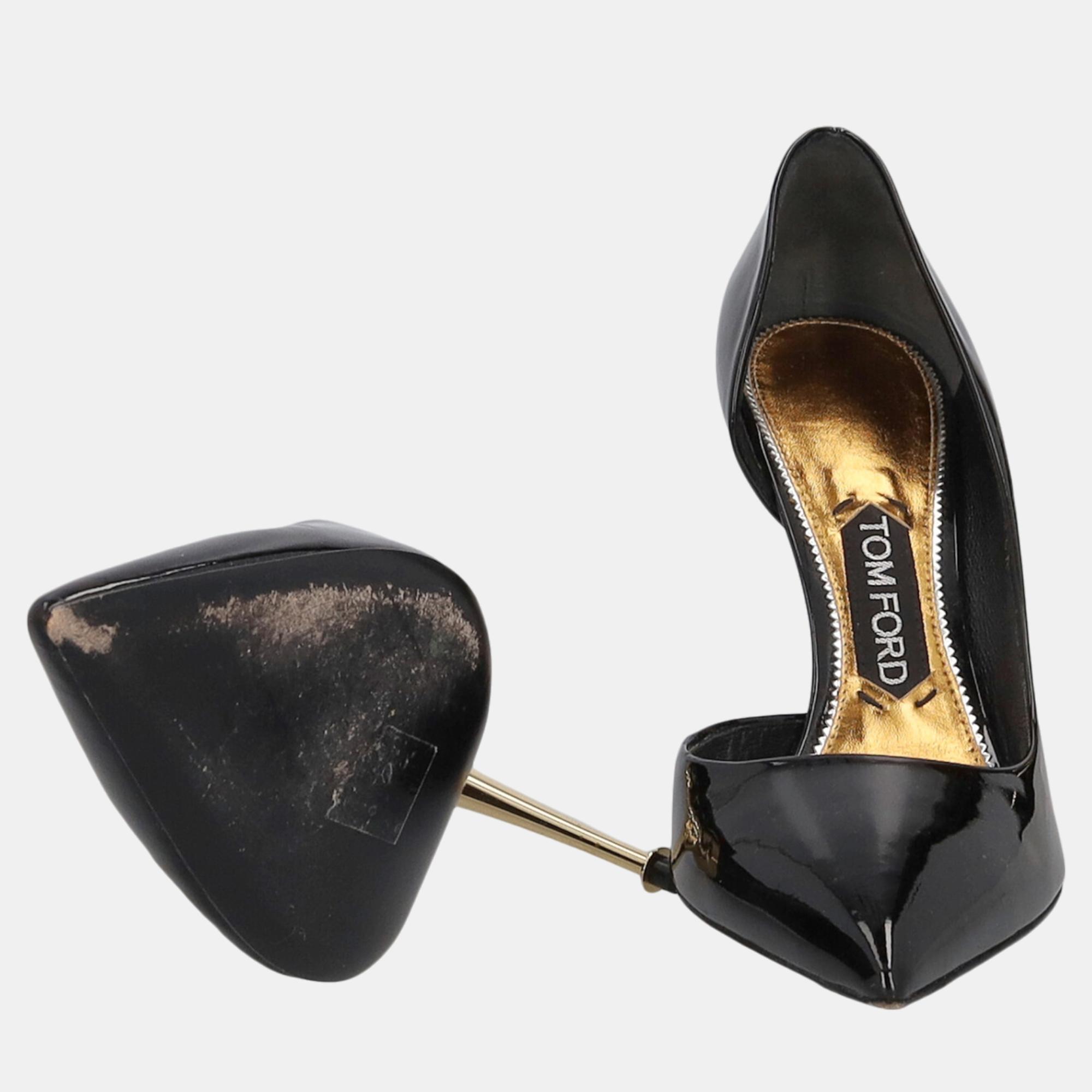 Tom Ford  Women's Leather Heels - Black - EU 39