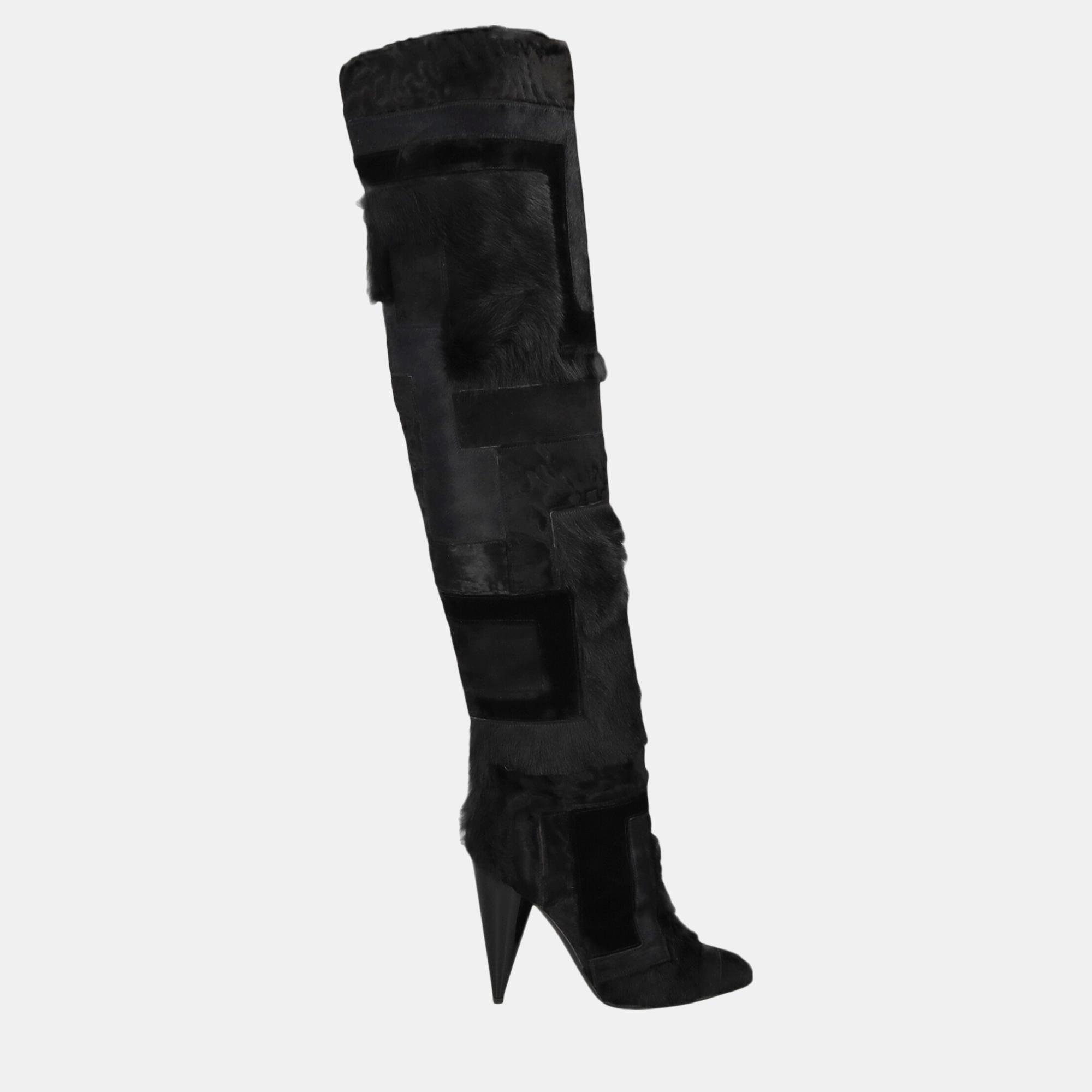 Tom Ford  Women's Leather Boots - Black - EU 39