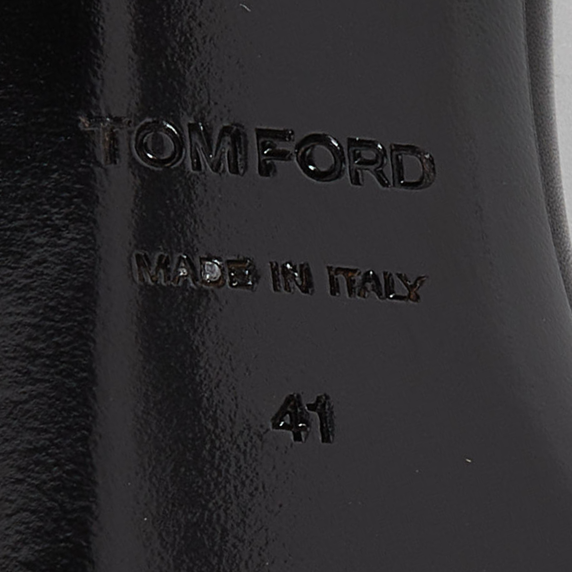 Tom Ford Black Velvet And Leather Ankle Strap Sandals Size 41
