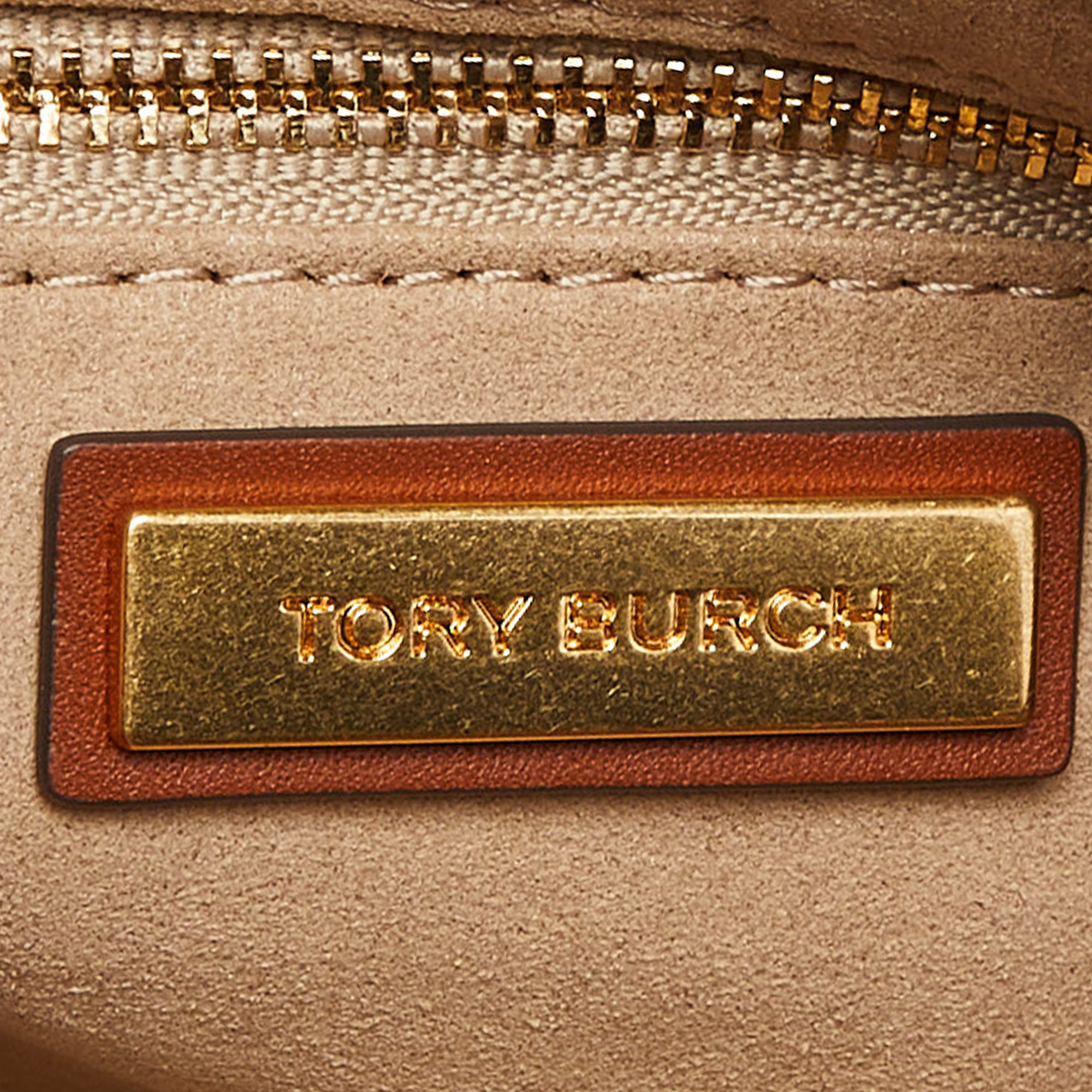 Tory Burch Multicolor Brocade Fabric Studio Shoulder Bag