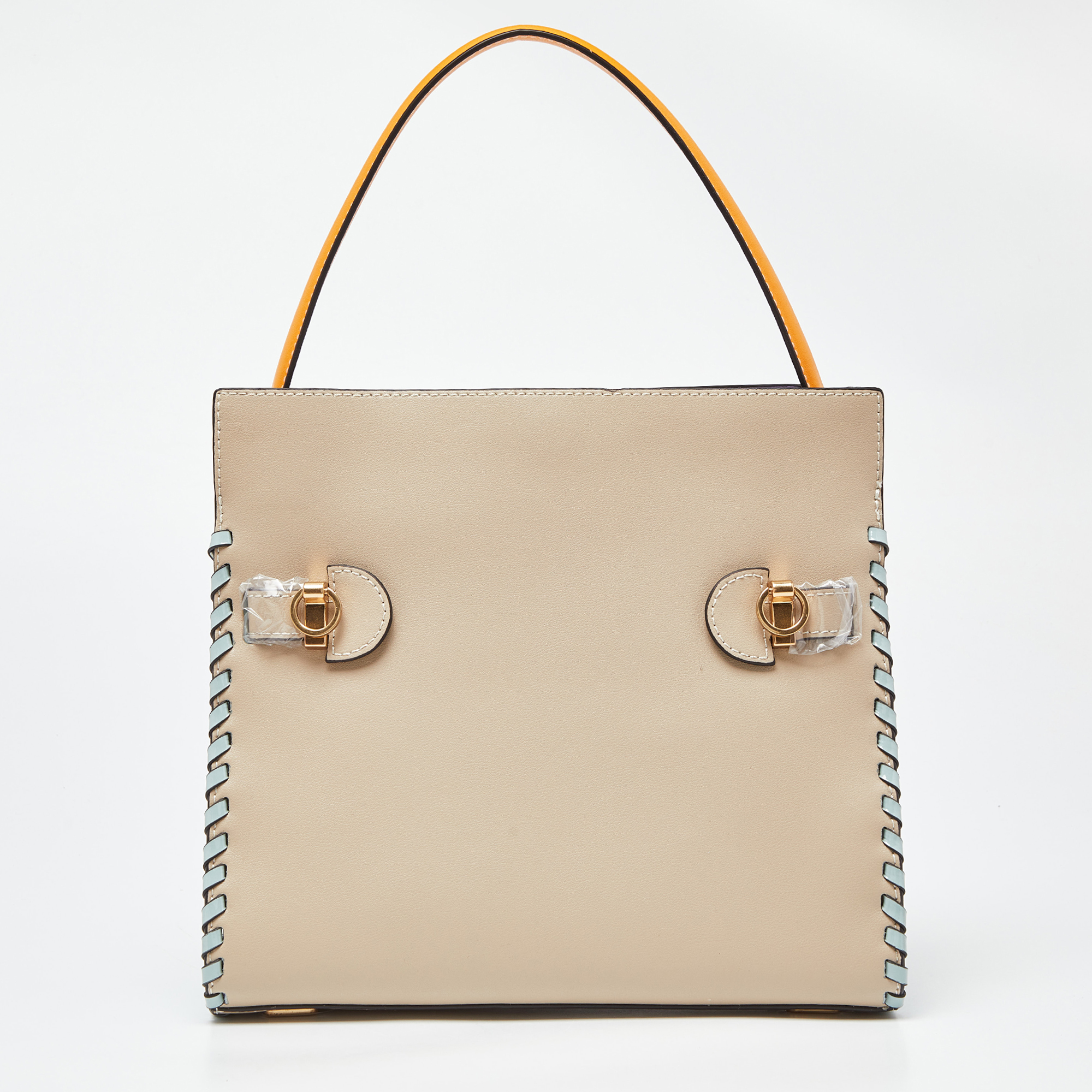 Tory Burch Multicolor Leather And Suede Small Lee Radziwill Whipstitch Lee Radziwill Top Hande Bag