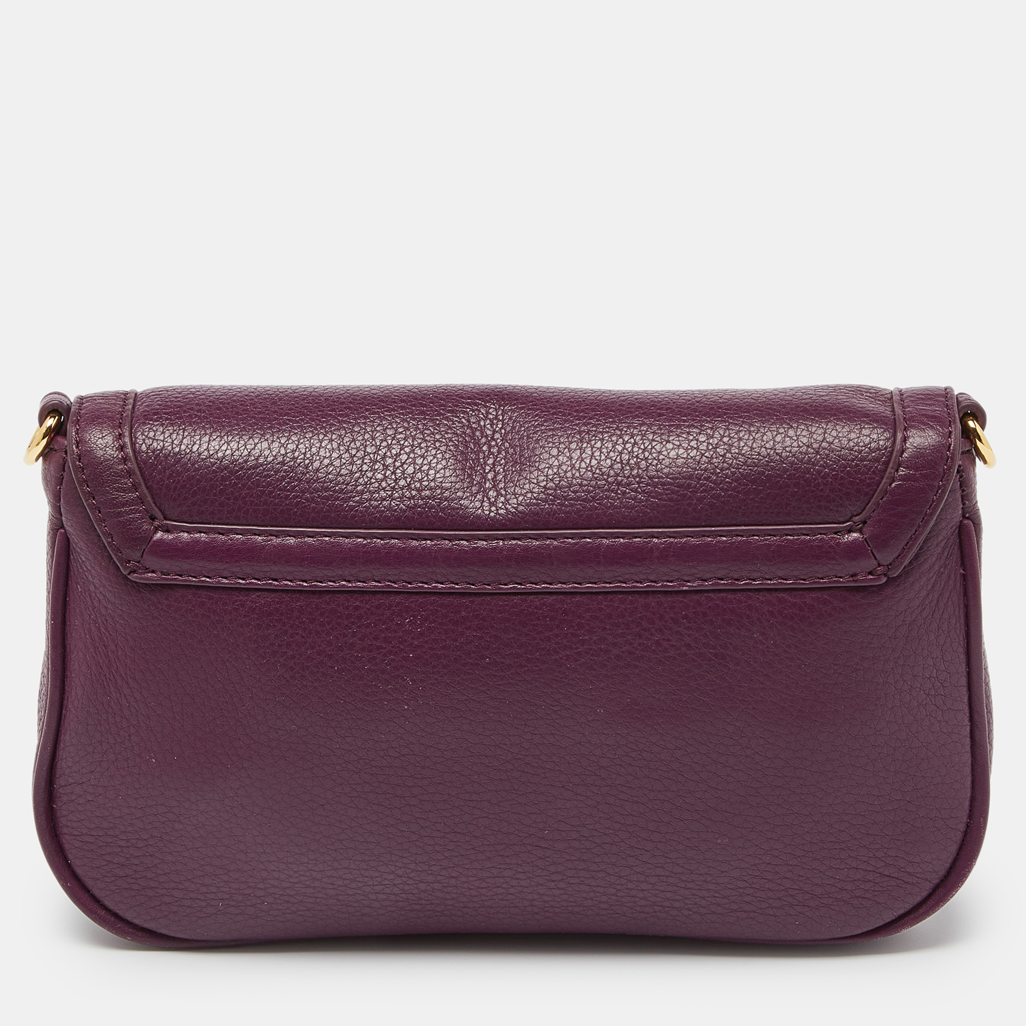 Tory Burch Purple Leather Mini Amanda Crossbody Bag