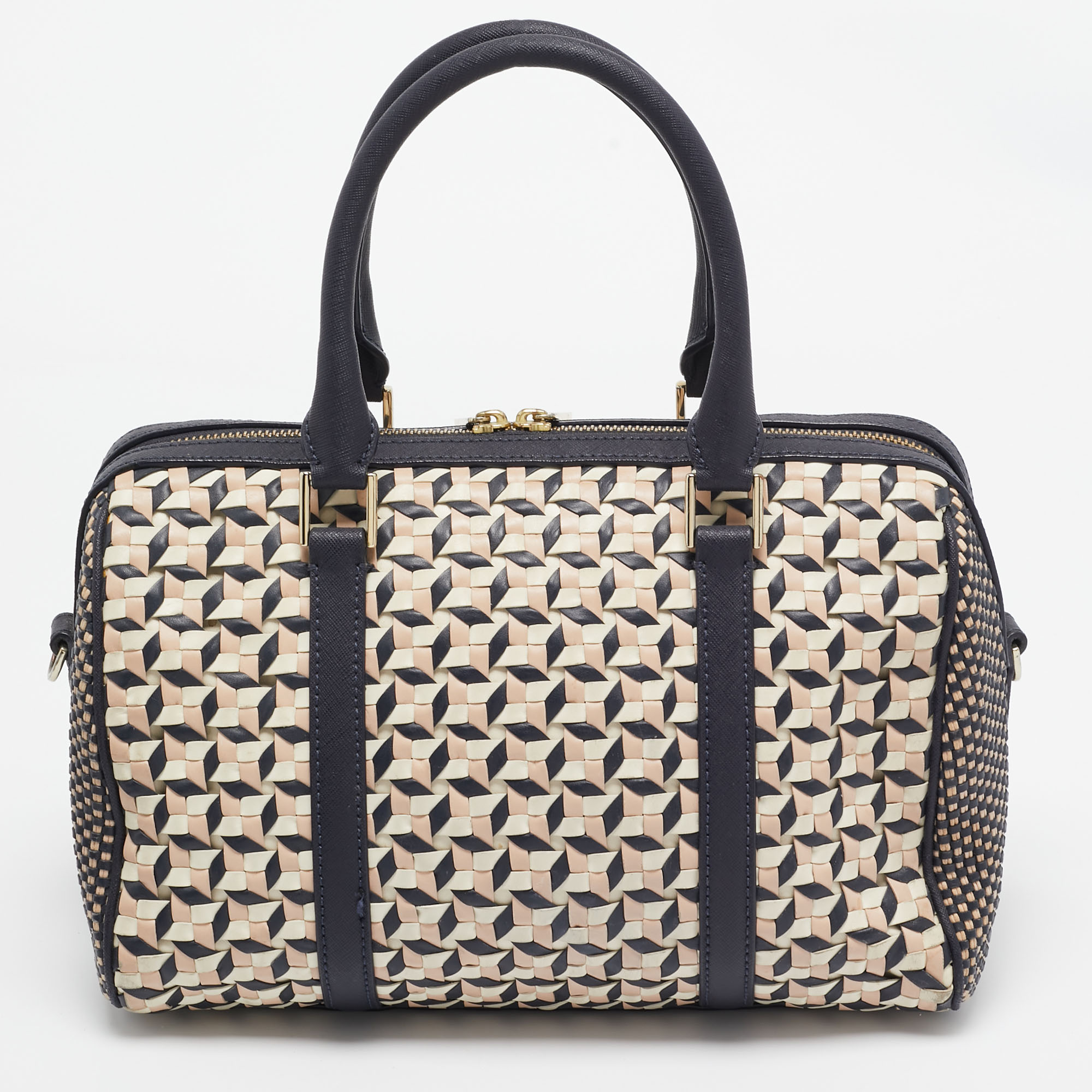 Tory Burch Multicolor Woven Leather Doreen Satchel