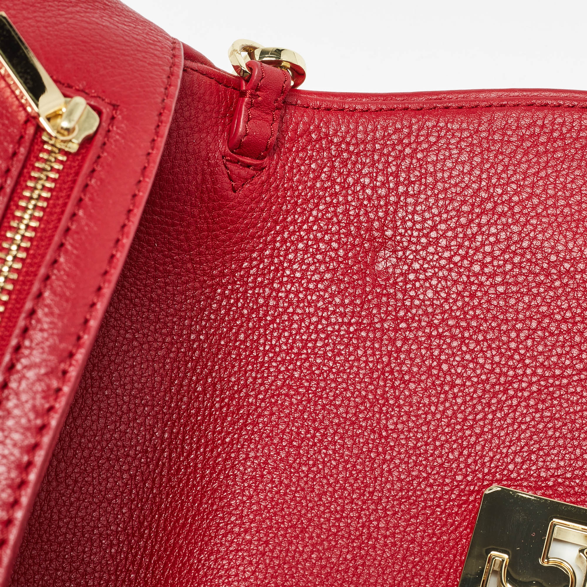 Tory Burch Red Leather Britten Crossbody Bag