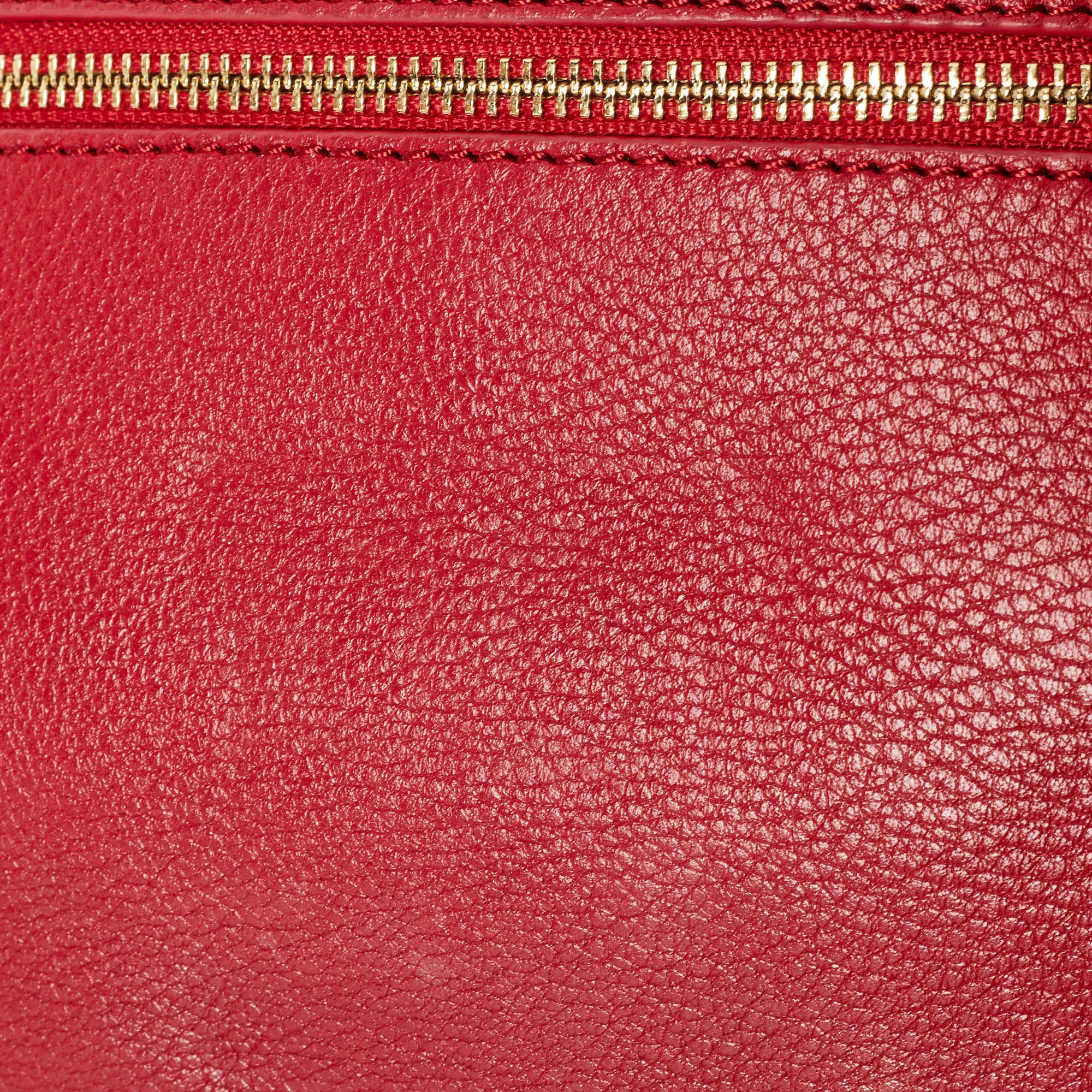 Tory Burch Red Leather Britten Crossbody Bag