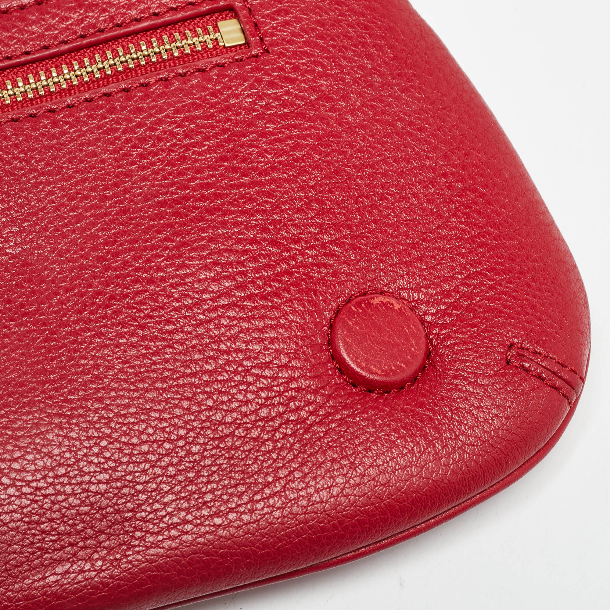 Tory Burch Red Leather Britten Crossbody Bag