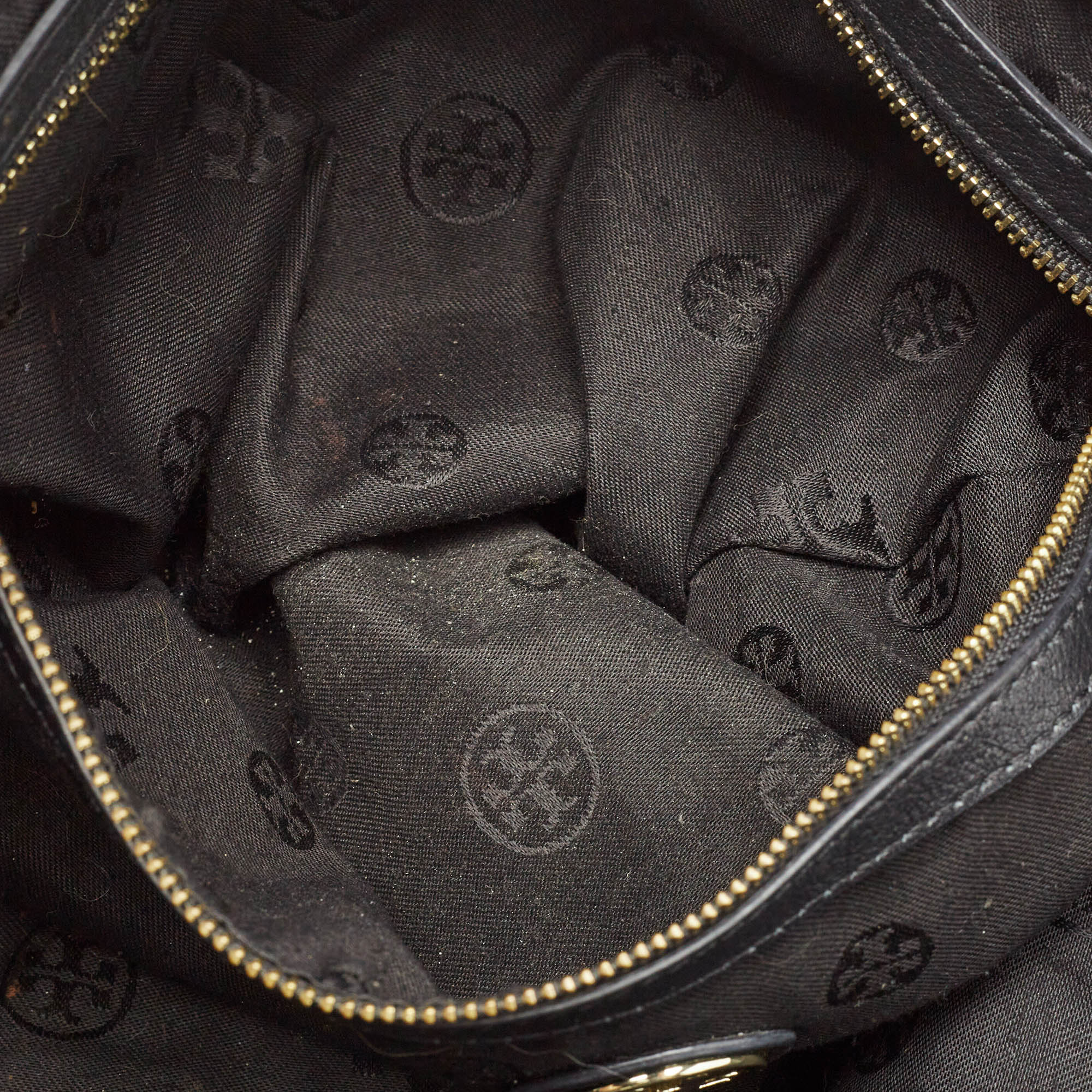 Tory Burch Black Leather Whipstitch Marion Tote