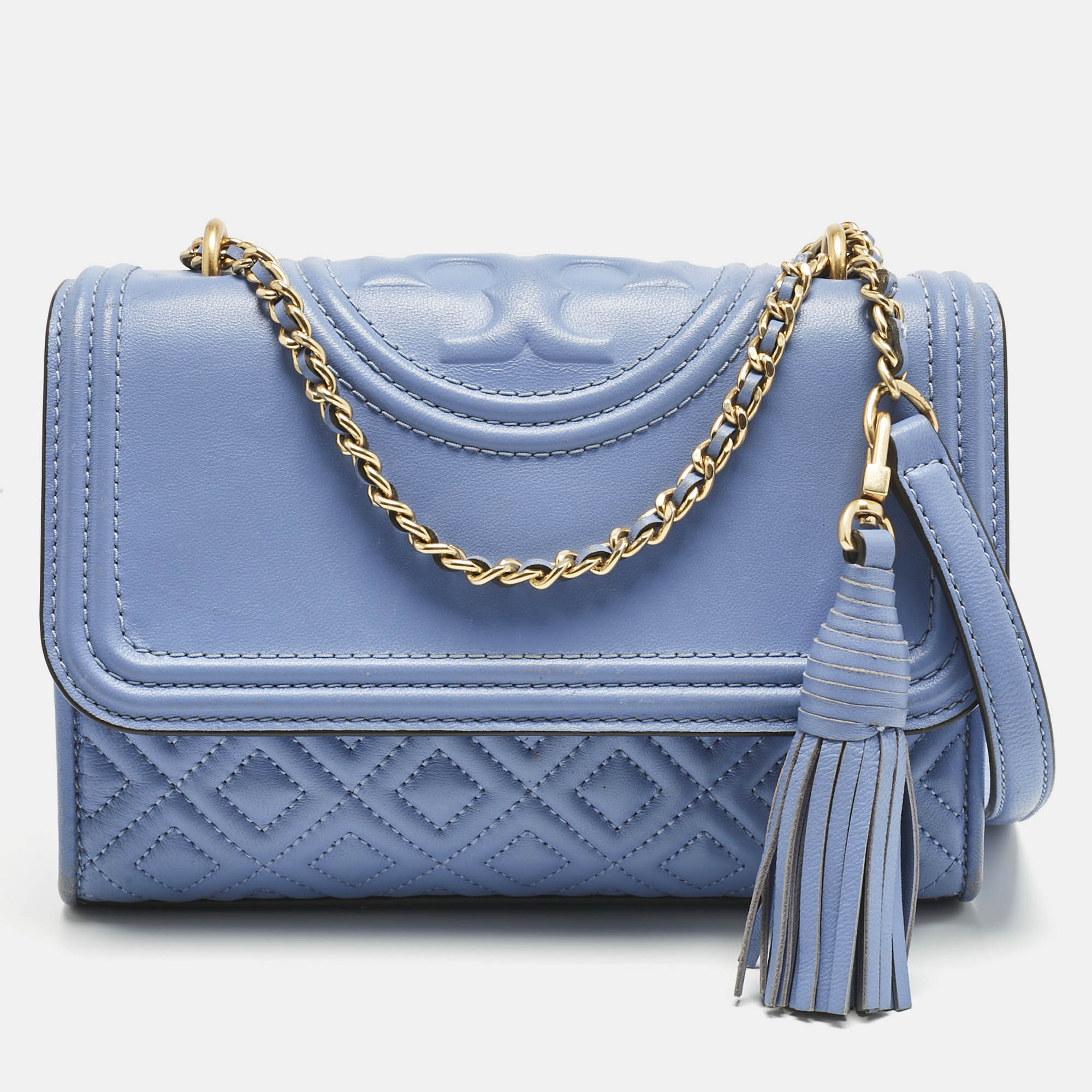 Tory Burch Blue Leather Small Fleming Shoulder Bag
Tory Burch Blue Leather Small Fleming Shoulder Bag