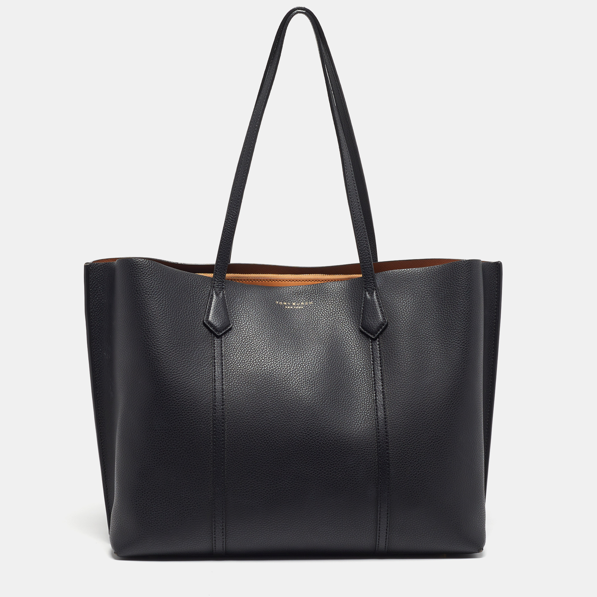 Tory Burch Triple Compartment Perry Black Leather Tote
Tory Burch Triple Compartment Perry Black Leather Tote