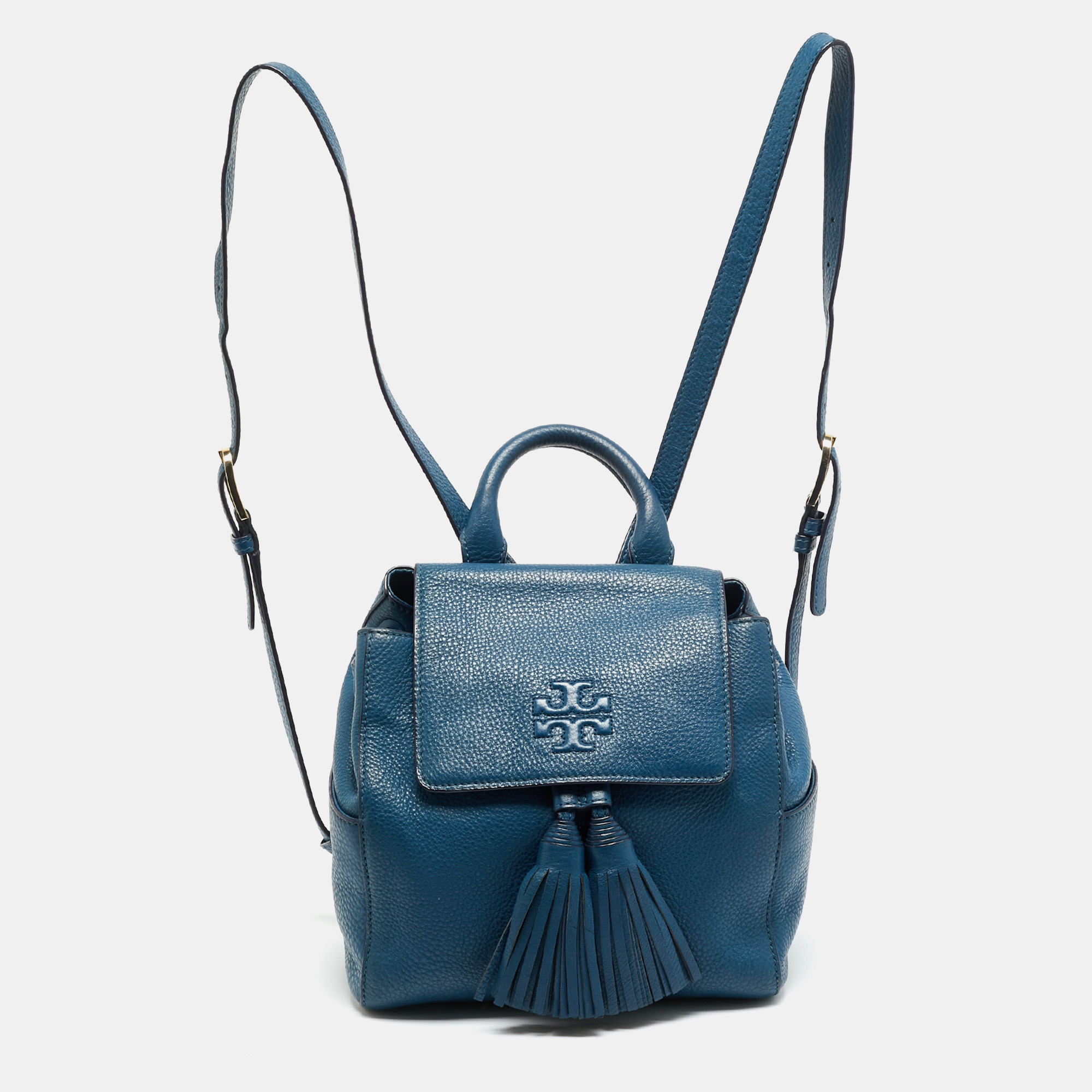 Tory Burch Mcgraw Drawstring Blue Leather Backpack
Tory Burch Mcgraw Drawstring Blue Leather Backpack