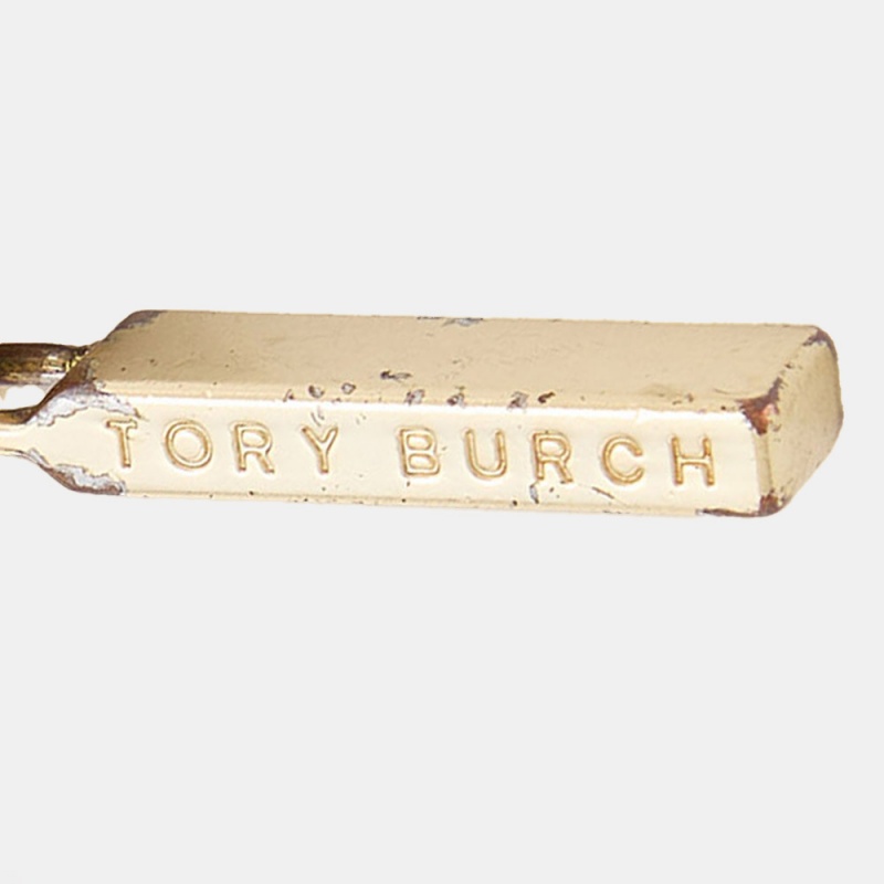 Tory Burch Gold Leather Zip Around Wristlet Wallet