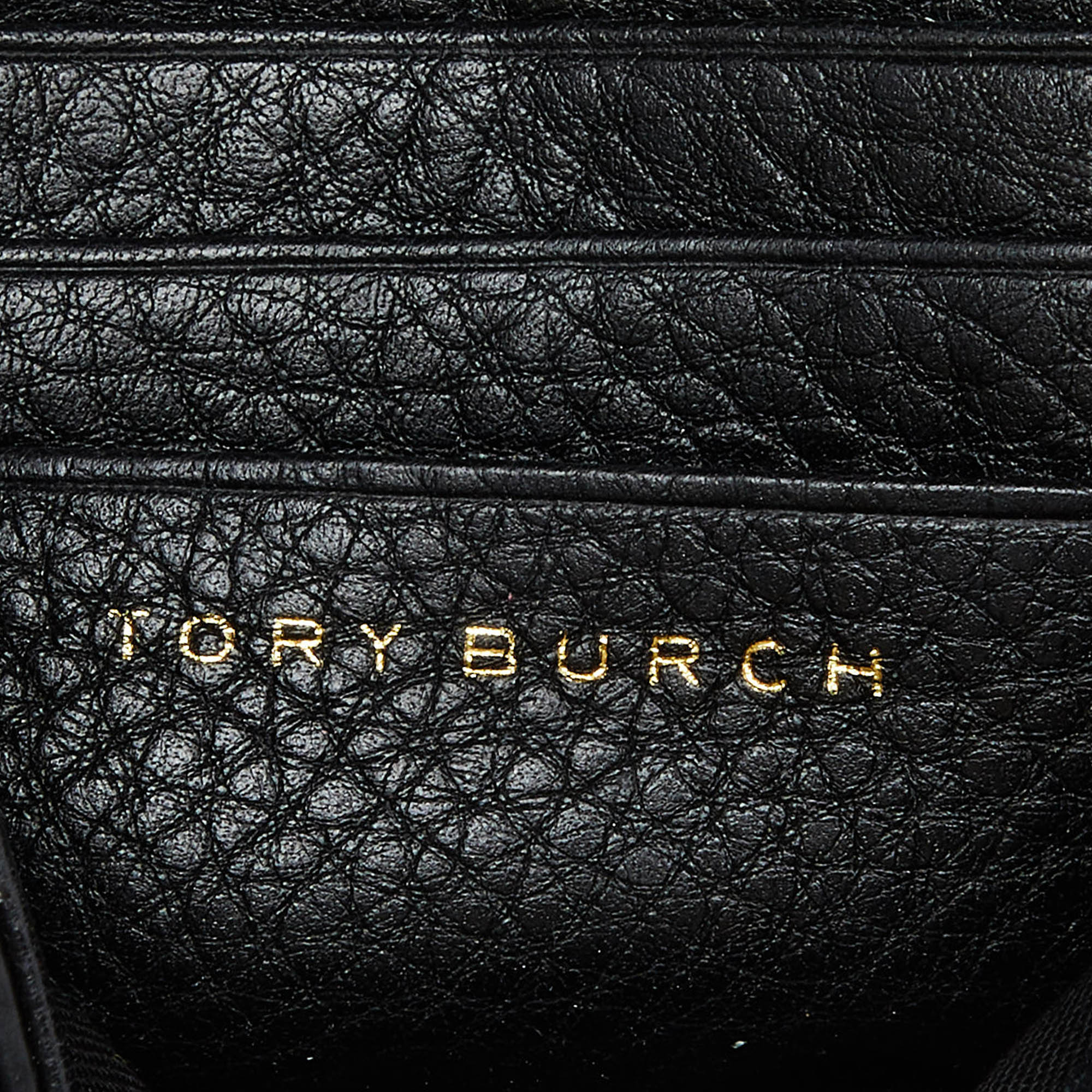 Tory Burch Black Leather Flap Crossbody Bag