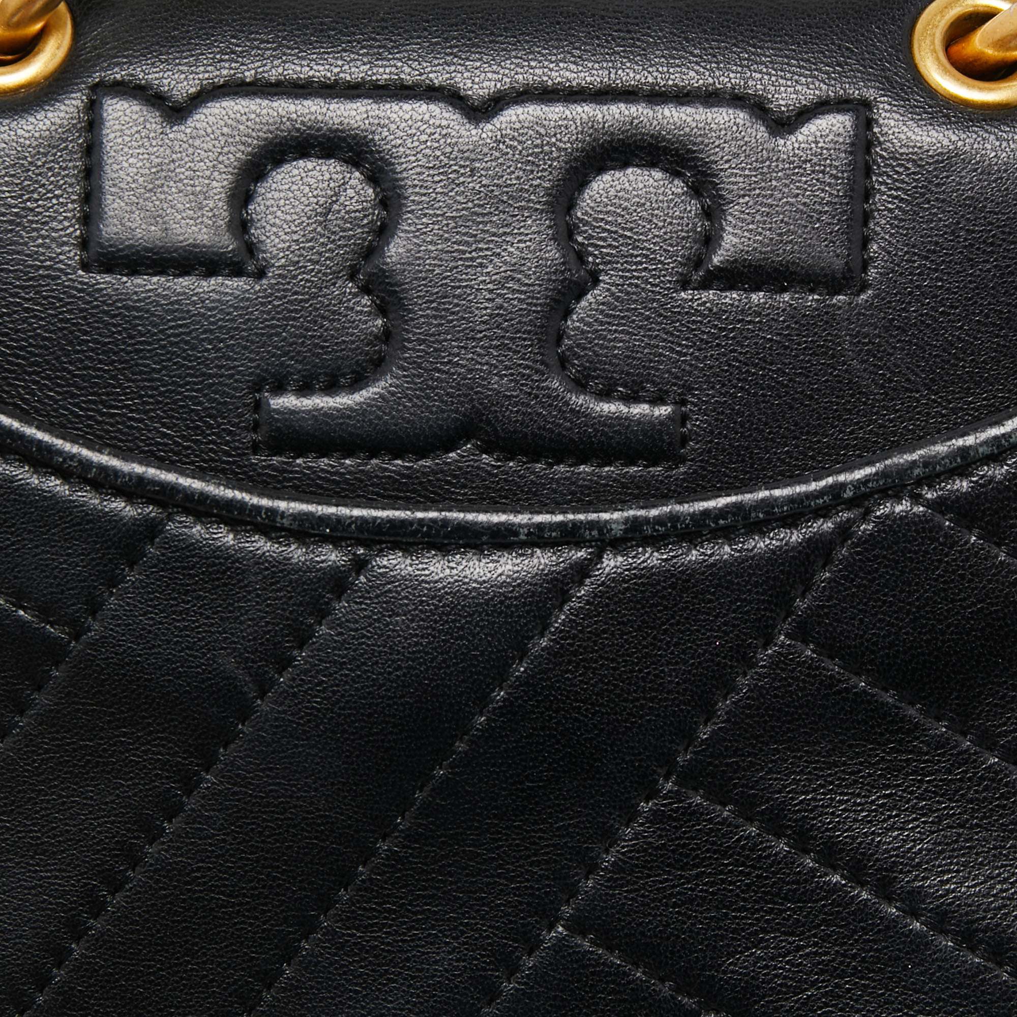 Tory Burch Black Leather Mini Alexa Crossbody Bag
