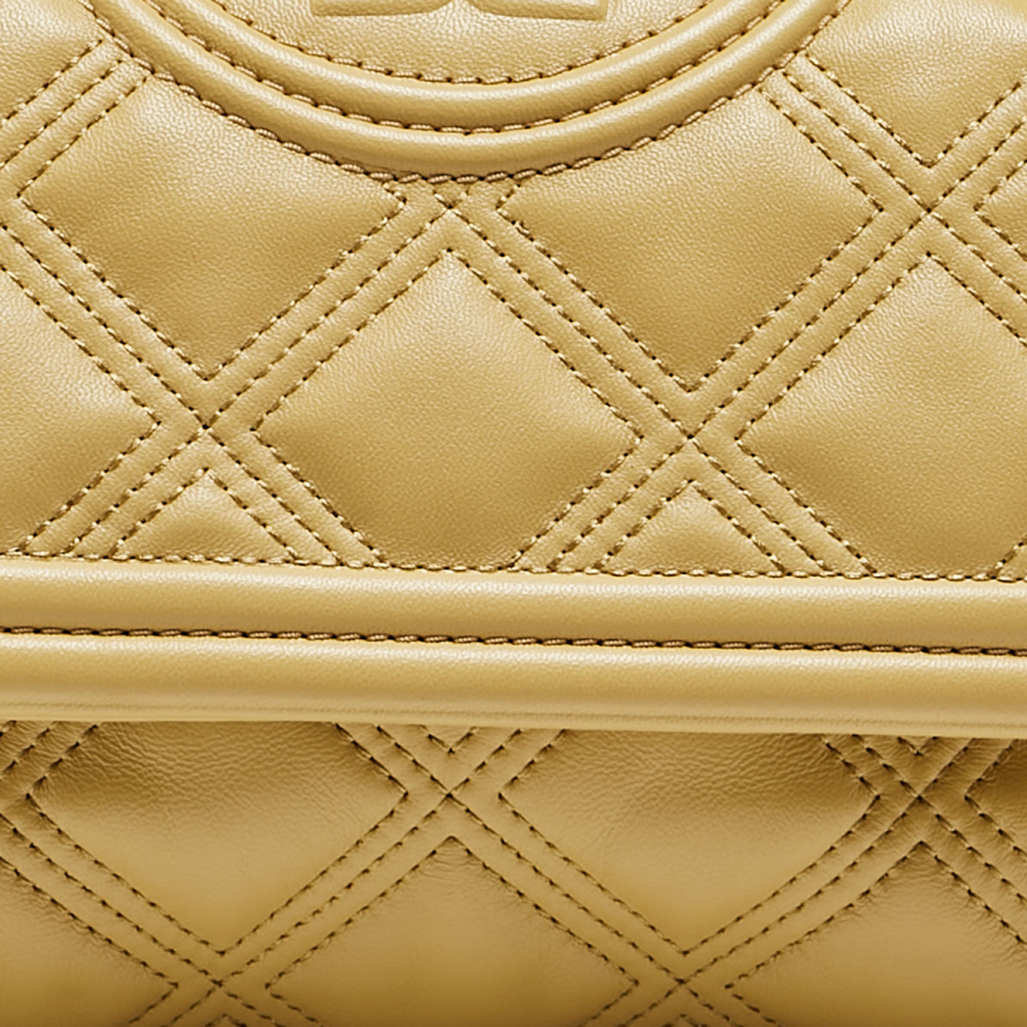 Tory Burch Yellow Quilted Leather Small Fleming Shoulder Bag