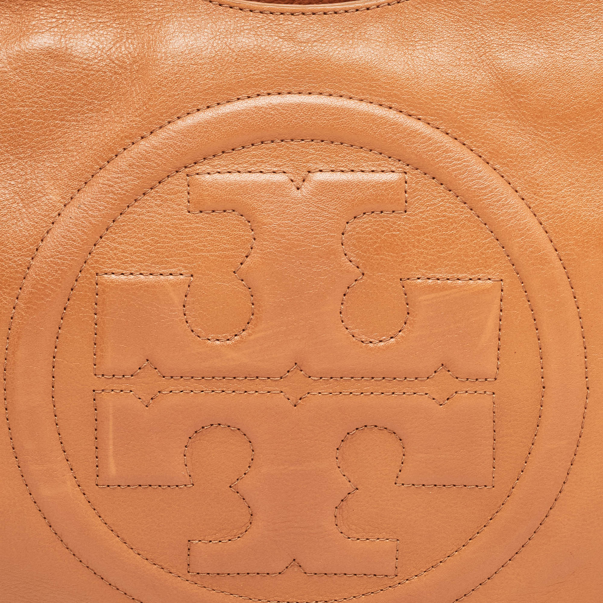 Tory Burch Brown Leather Bombe Tote