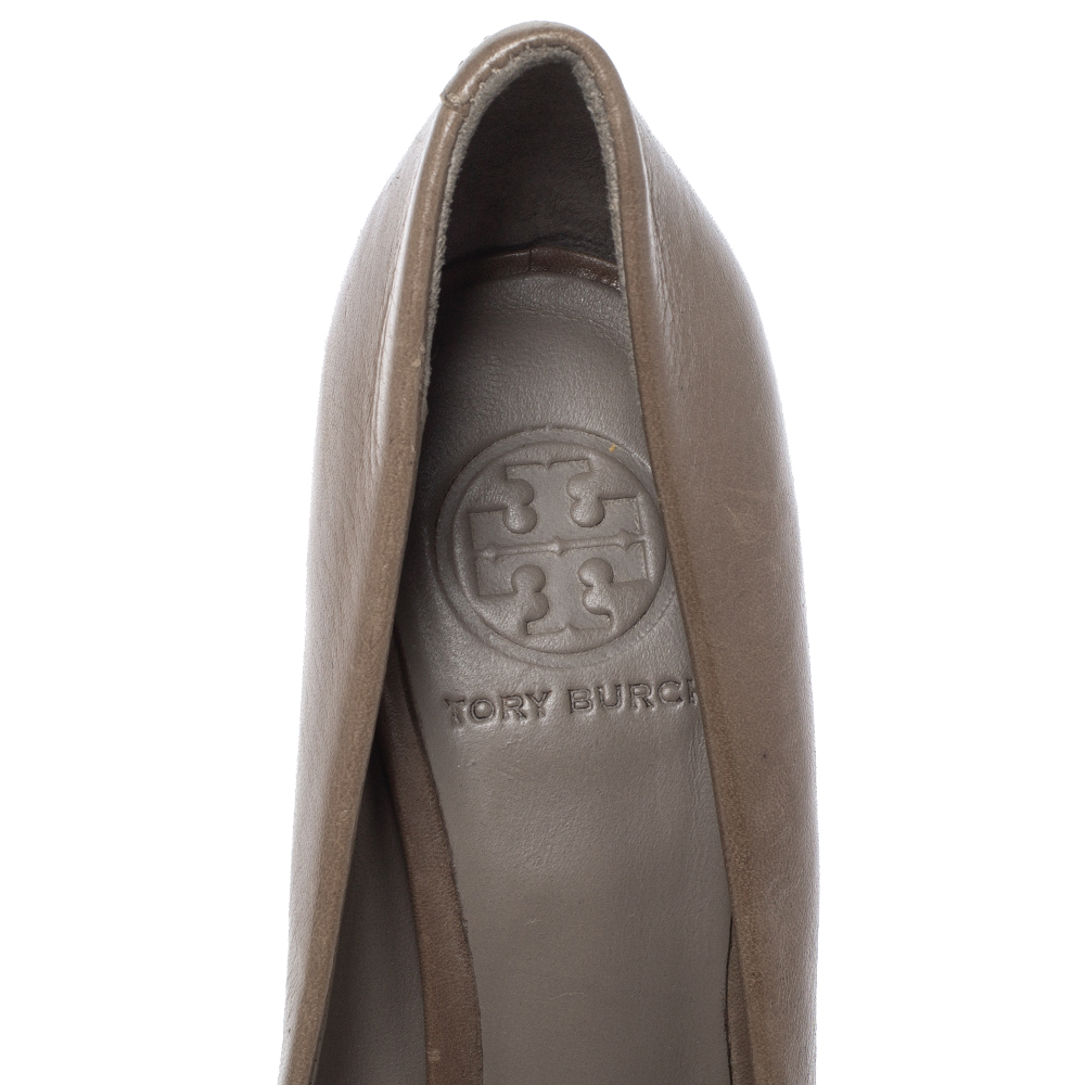 Tory Burch Brown Leather Pumps Size 38