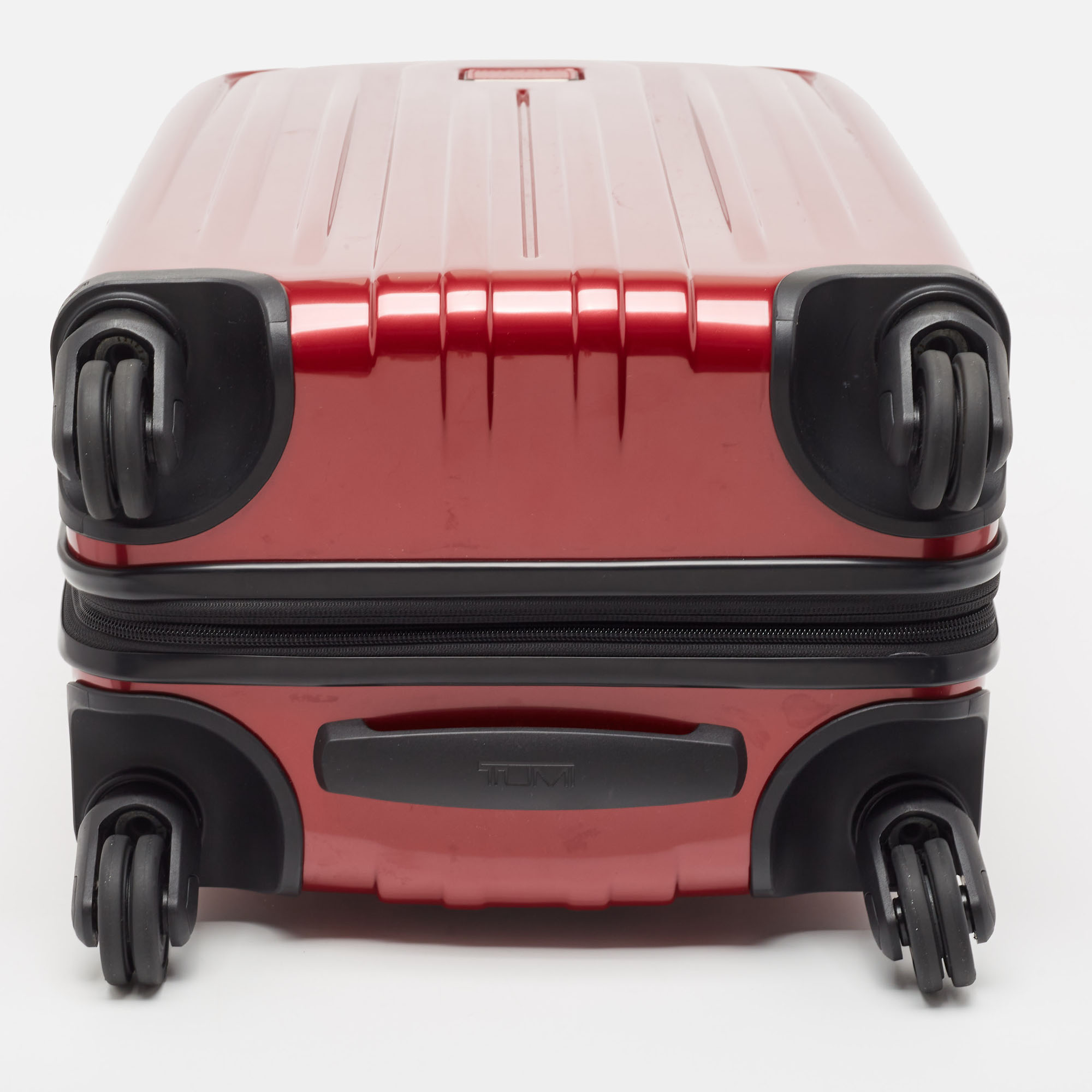 TUMI Red 4 Wheeled V4 International Expandable Carry On Luggage