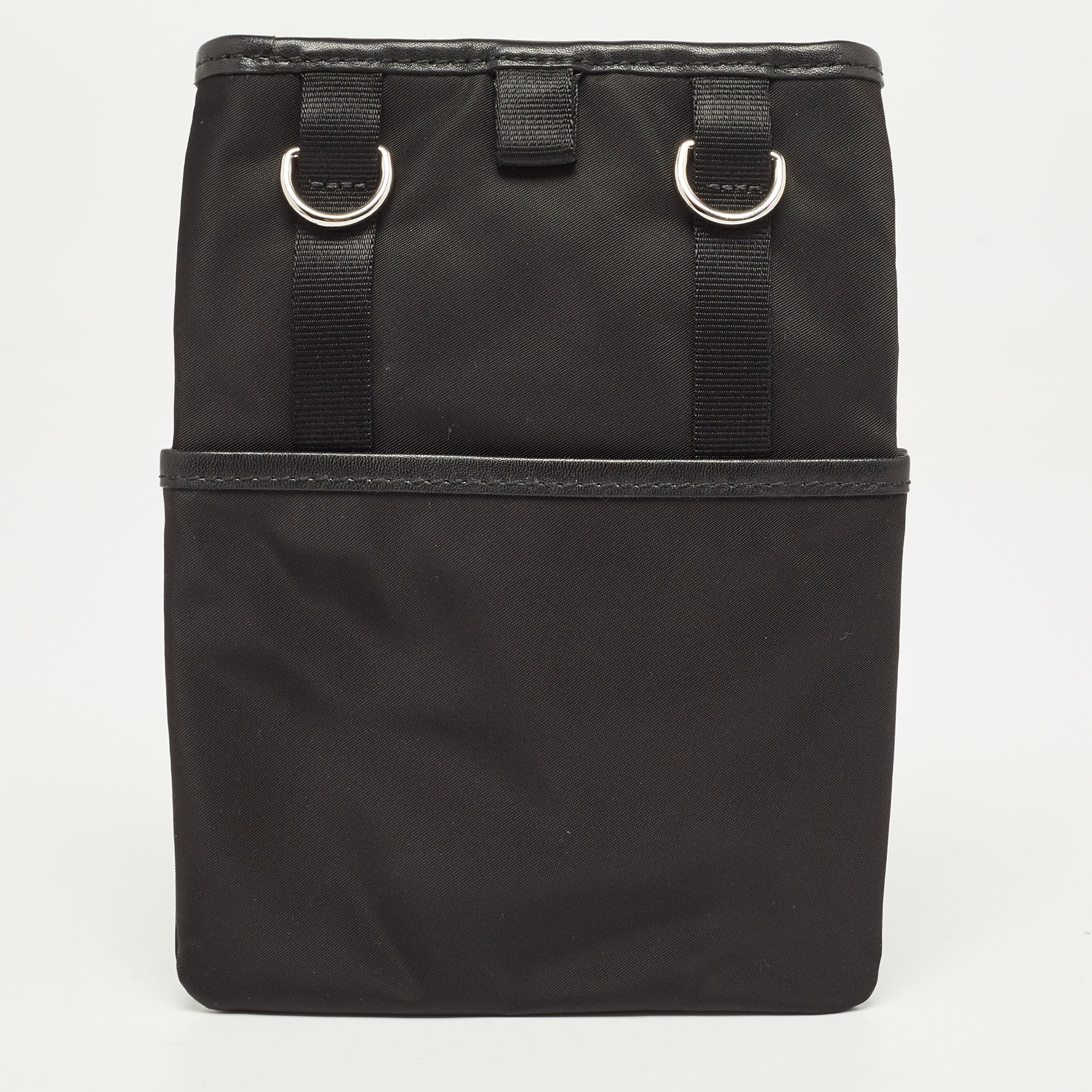 TUMI Black Nylon And Leather Pouch