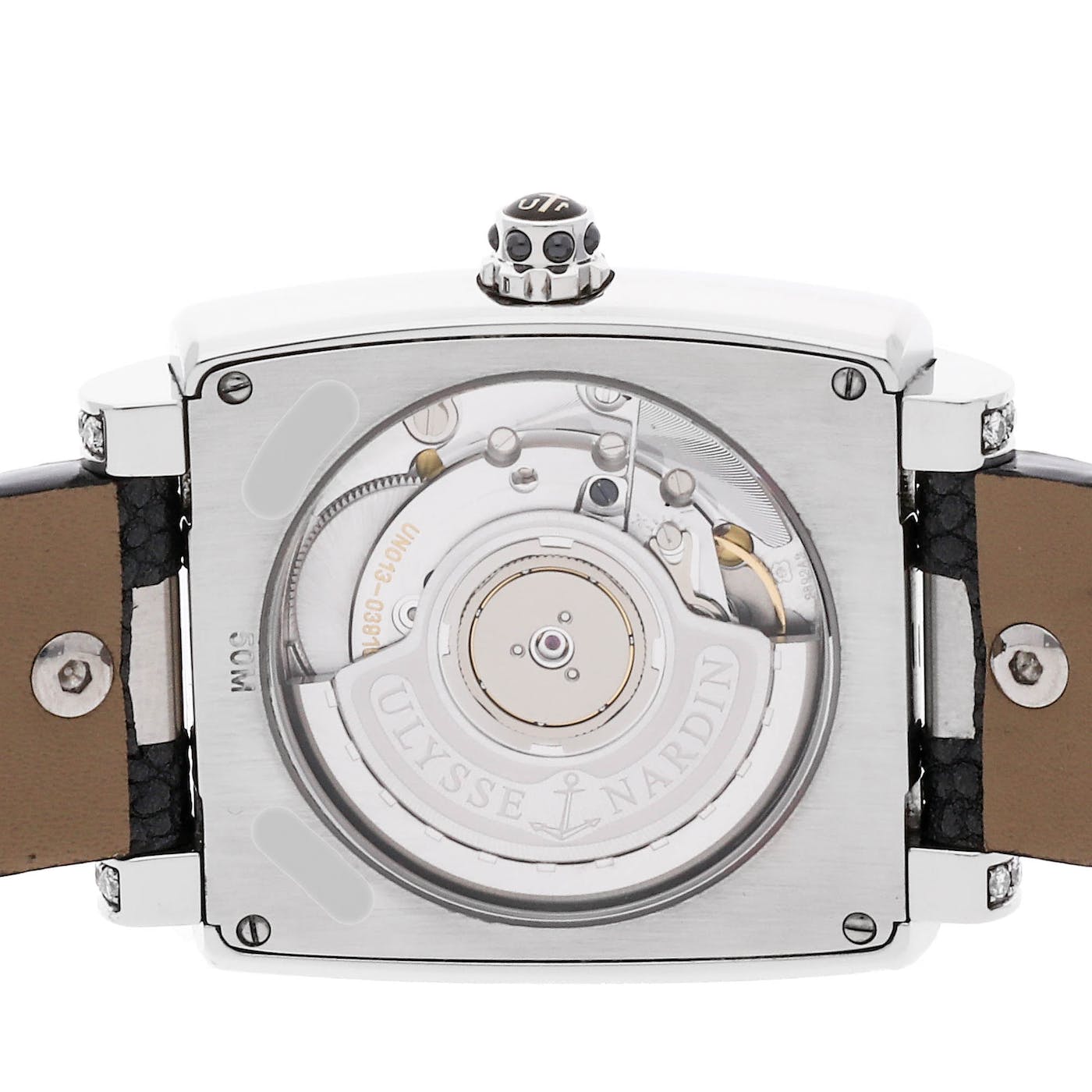 Ulysse Nardin Black Diamond Stainless Steel Caprice 133-91C/06-02 Automatic Women's Wristwatch 34 Mm