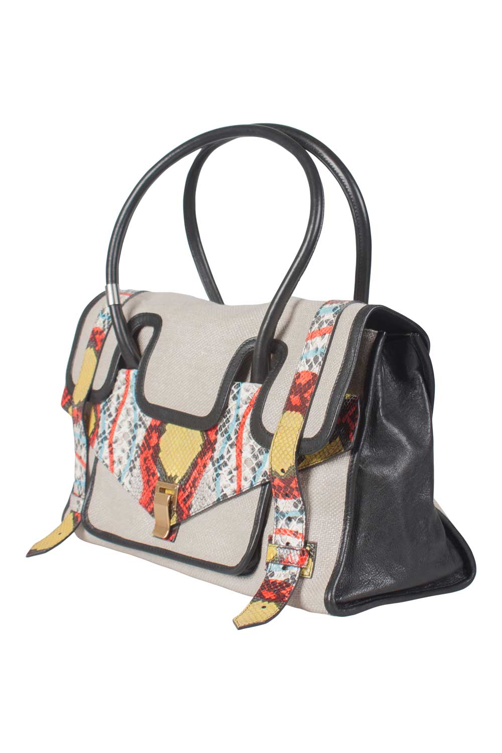 Proenza Schouler Multicolor Canvas/Leather and Python Embossed Leather Medium PS1 Keepall Bag
Proenza Schouler Multicolor Canvas/Leather and Python Embossed Leather Medium PS1 Keepall Bag