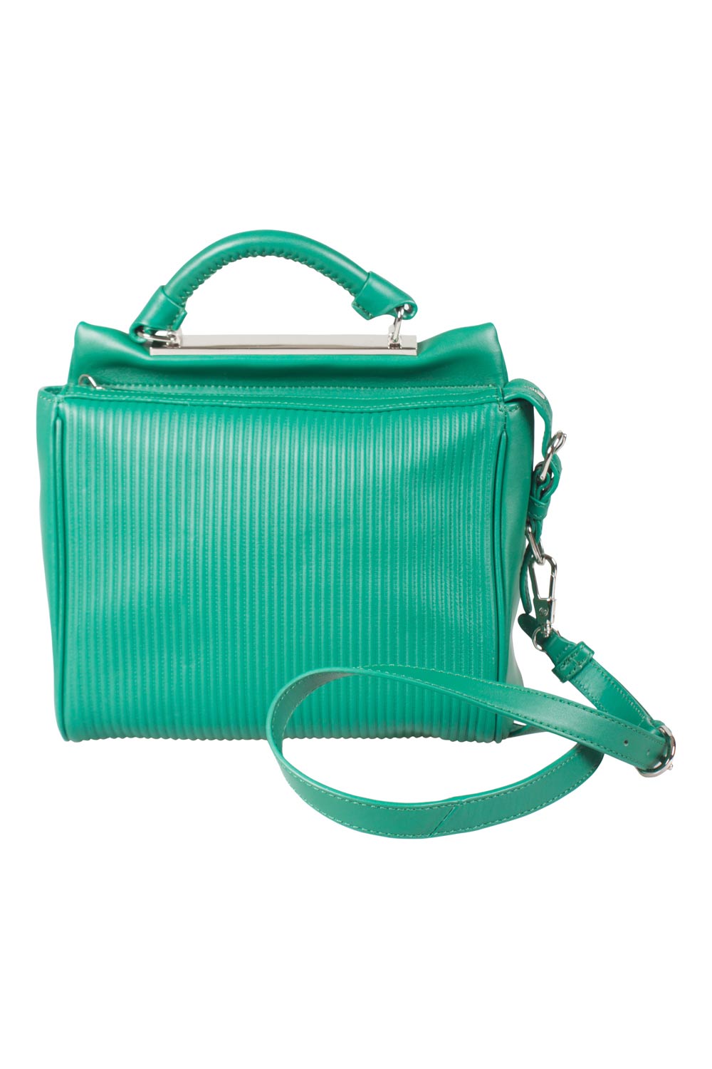 Image of . Philip Lim Green Leather Ryder Top Handle Bag